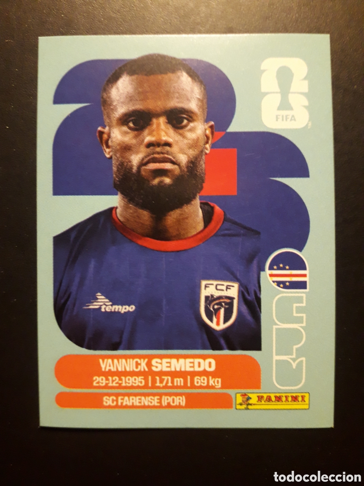Cromos de f&uacute;tbol: YANNICK SEMEDO CABO VERDE CPV 9 MUNDIAL F&Uacute;TBOL 2026 FIFA WORLD CUP PANINI SIN PEGAR PEDIDO M&Iacute;NIMO 3&euro;