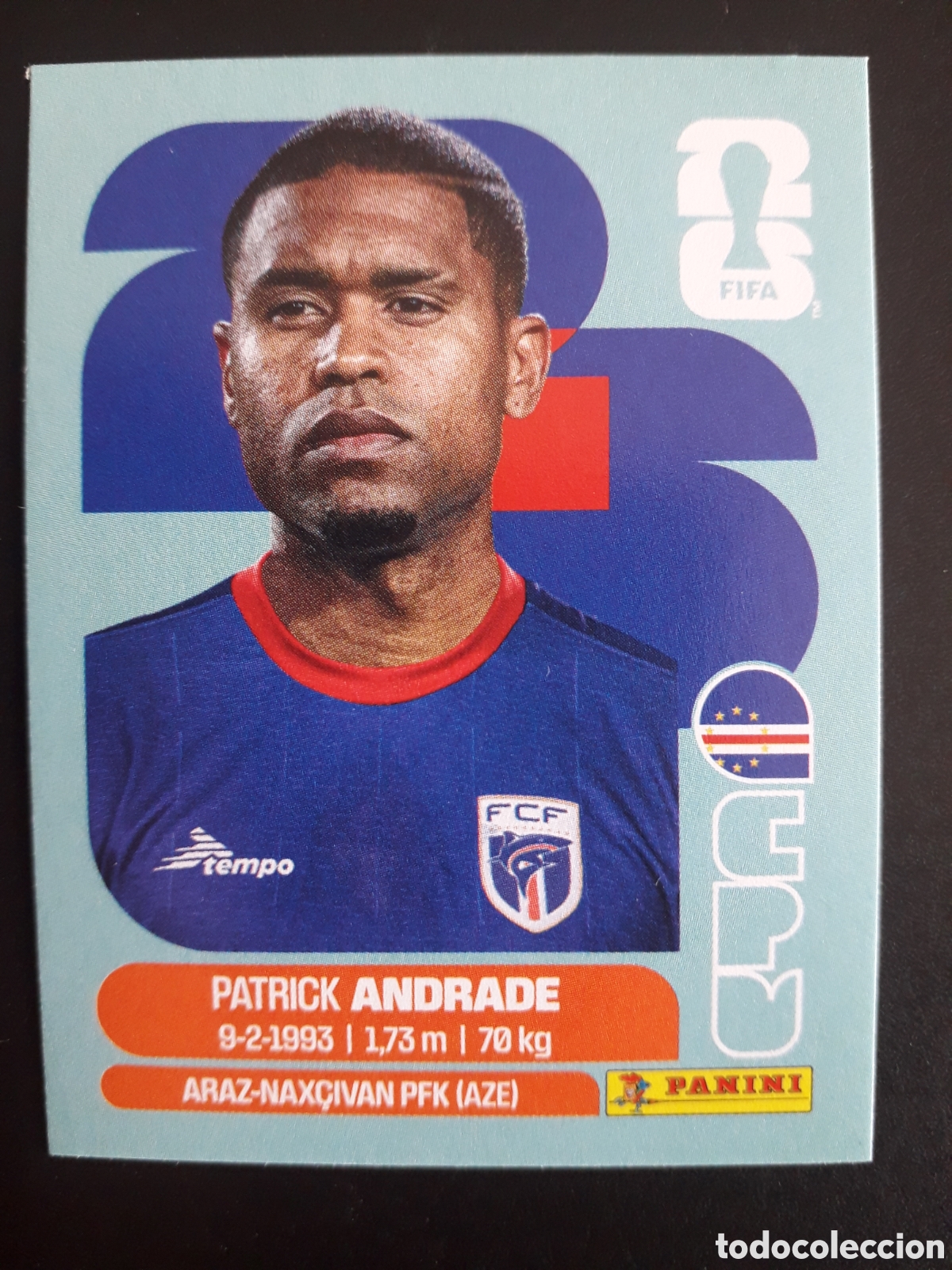 Cromos de f&uacute;tbol: ANDRADE CABO VERDE CPV 11 MUNDIAL F&Uacute;TBOL 2026 FIFA WORLD CUP PANINI SIN PEGAR PEDIDO M&Iacute;NIMO 3&euro;