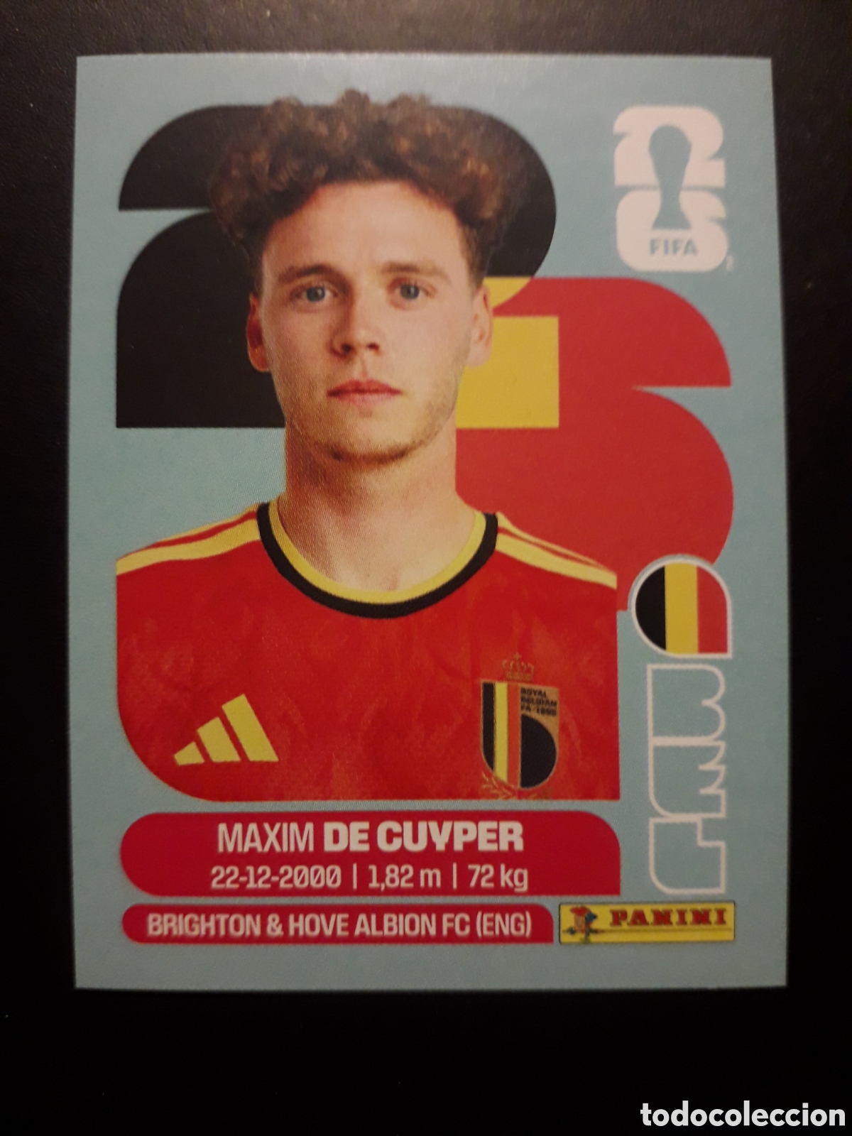 Cromos de f&uacute;tbol: DE CUYPER B&Eacute;LGICA BEL 7 MUNDIAL F&Uacute;TBOL 2026 FIFA WORLD CUP PANINI SIN PEGAR PEDIDO M&Iacute;NIMO 3&euro;