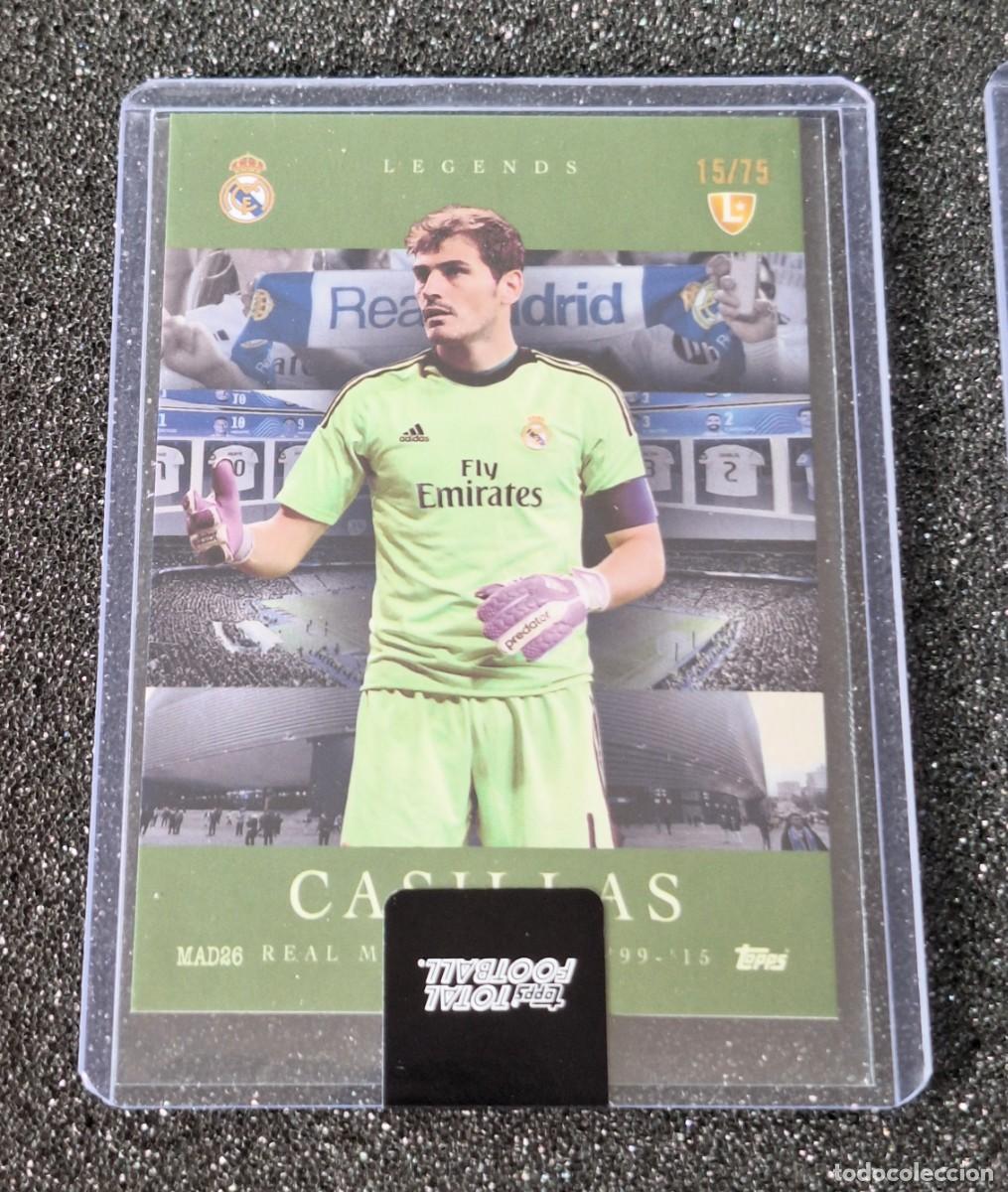 Cromos de f&uacute;tbol: Iker Casillas Real Madrid Topps Total Football 15/75 Legends Green