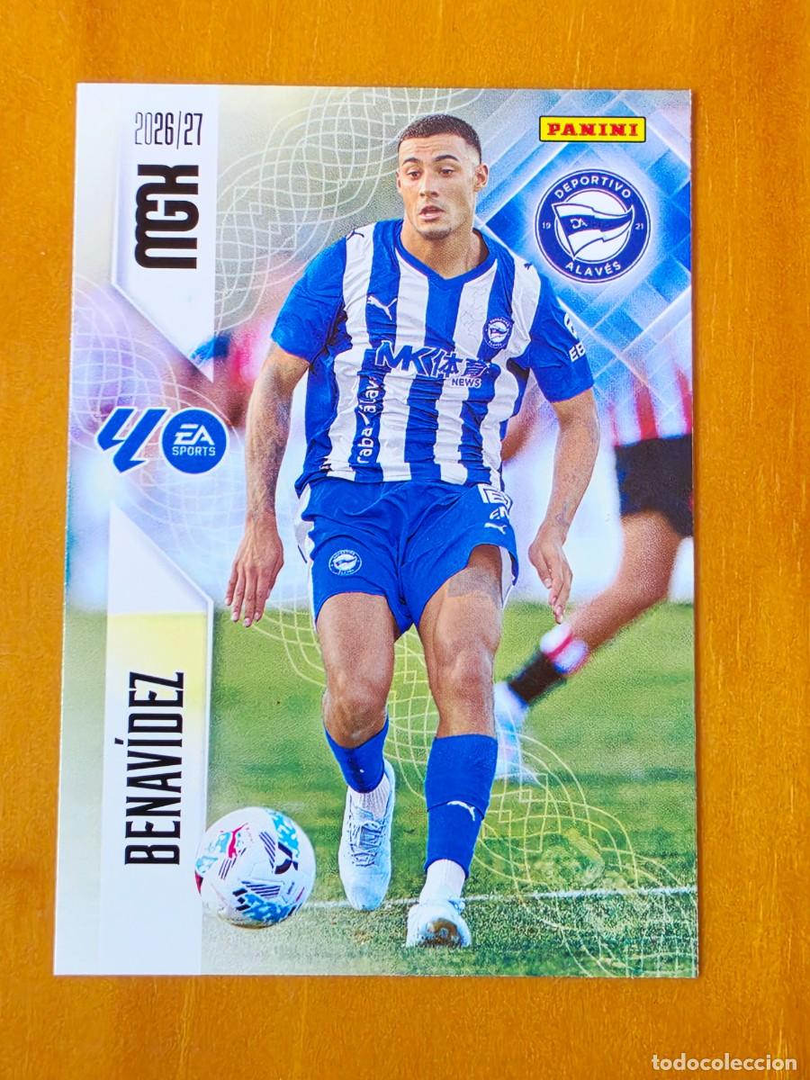 Cromos de f&uacute;tbol: 27 Carlos Benav&iacute;dez, Deportivo Alav&eacute;s, Panini Megacracks MGK 2026 2027 26 27