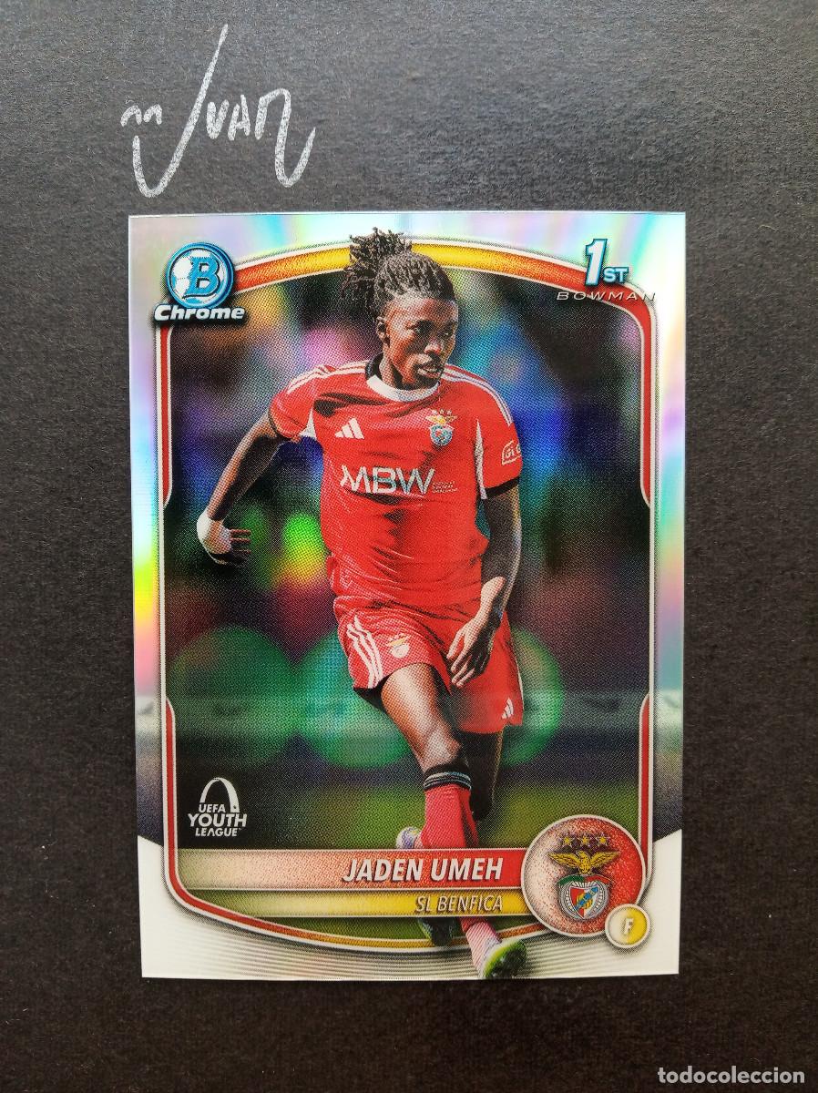 Cromos de f&uacute;tbol: ROOKIE 1ST BOWMAN JADEN UMEH BENFICA IRLANDA ⚽ TOPPS&reg; CHROME UEFA YOUTH LEAGUE 2025 2026 25 26 NUEVO