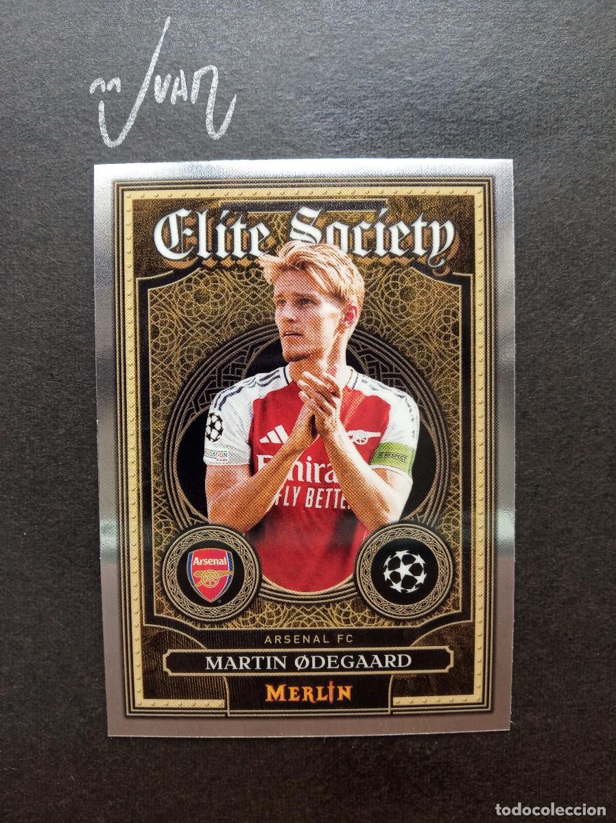 Cromos de f&uacute;tbol: ES 10 ELITE SOCIETY ODEGAARD ARSENAL NORUEGA ⚽ TOPPS &reg; CHROME MERLIN UCC UEFA 2024 2025 24 25 NUEVO