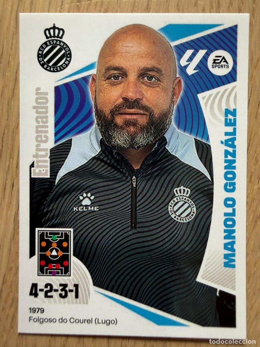 Cartes &agrave; collectionner de Football: 2 MANOLO ENTRENADOR ESPANYOL 24 25 2024 2025 LIGA EA SPORTS COLECCIONES ESTE SIN PEGAR STICKER
