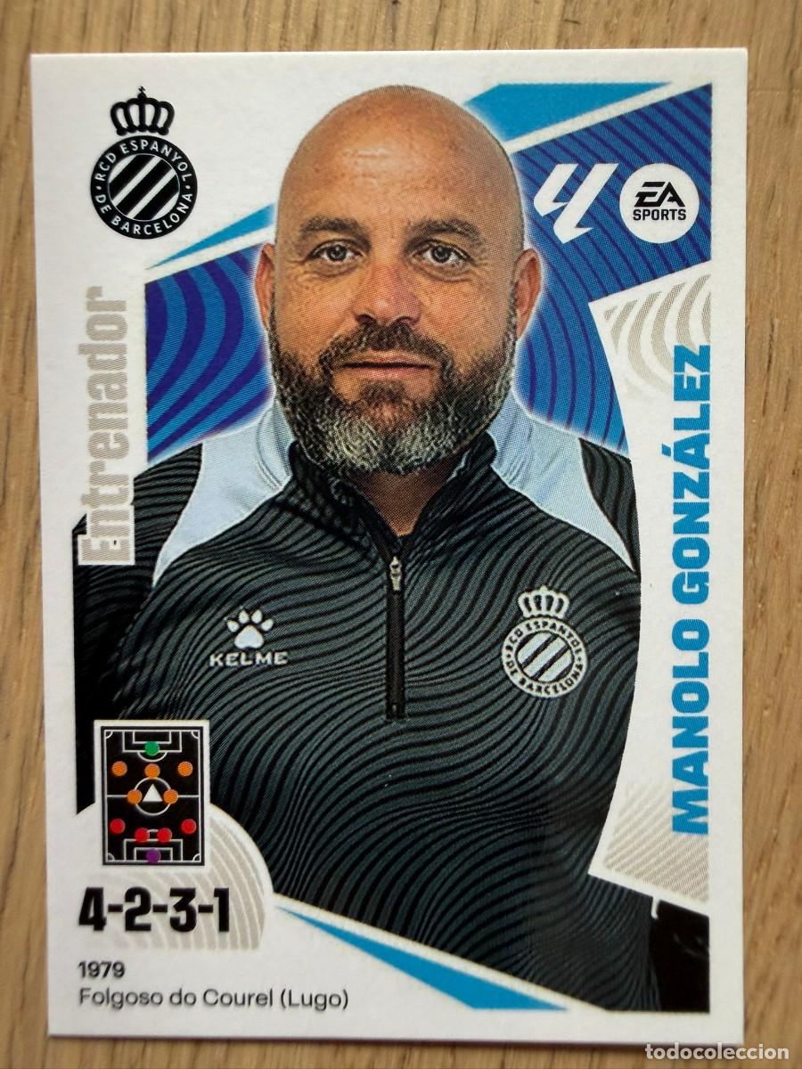 Cartes &agrave; collectionner de Football: 2 MANOLO ENTRENADOR ESPANYOL 24 25 2024 2025 LIGA EA SPORTS COLECCIONES ESTE SIN PEGAR STICKER