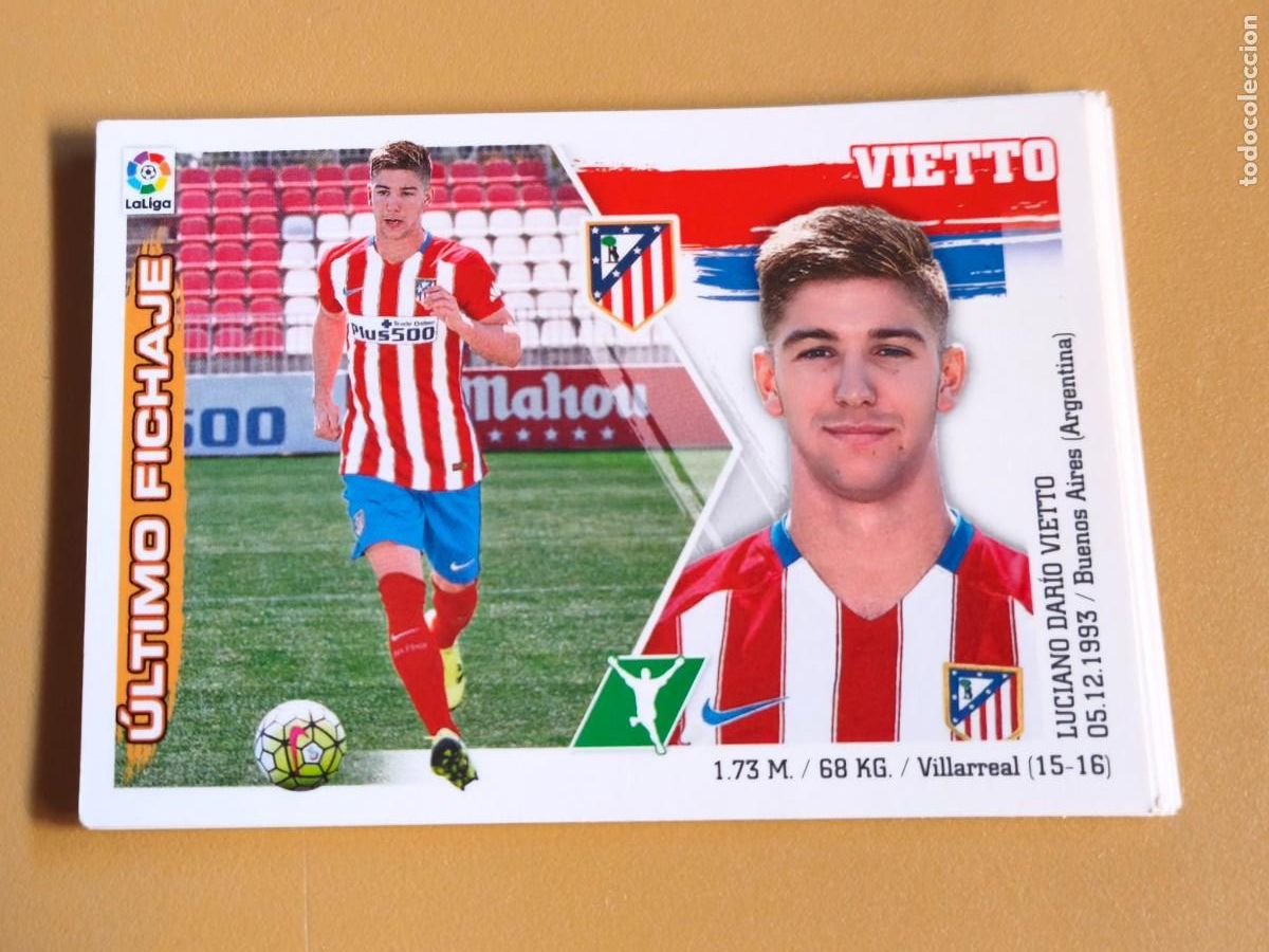 Cromos de f&uacute;tbol: vietto, liga 2015 16 ultimo fichaje