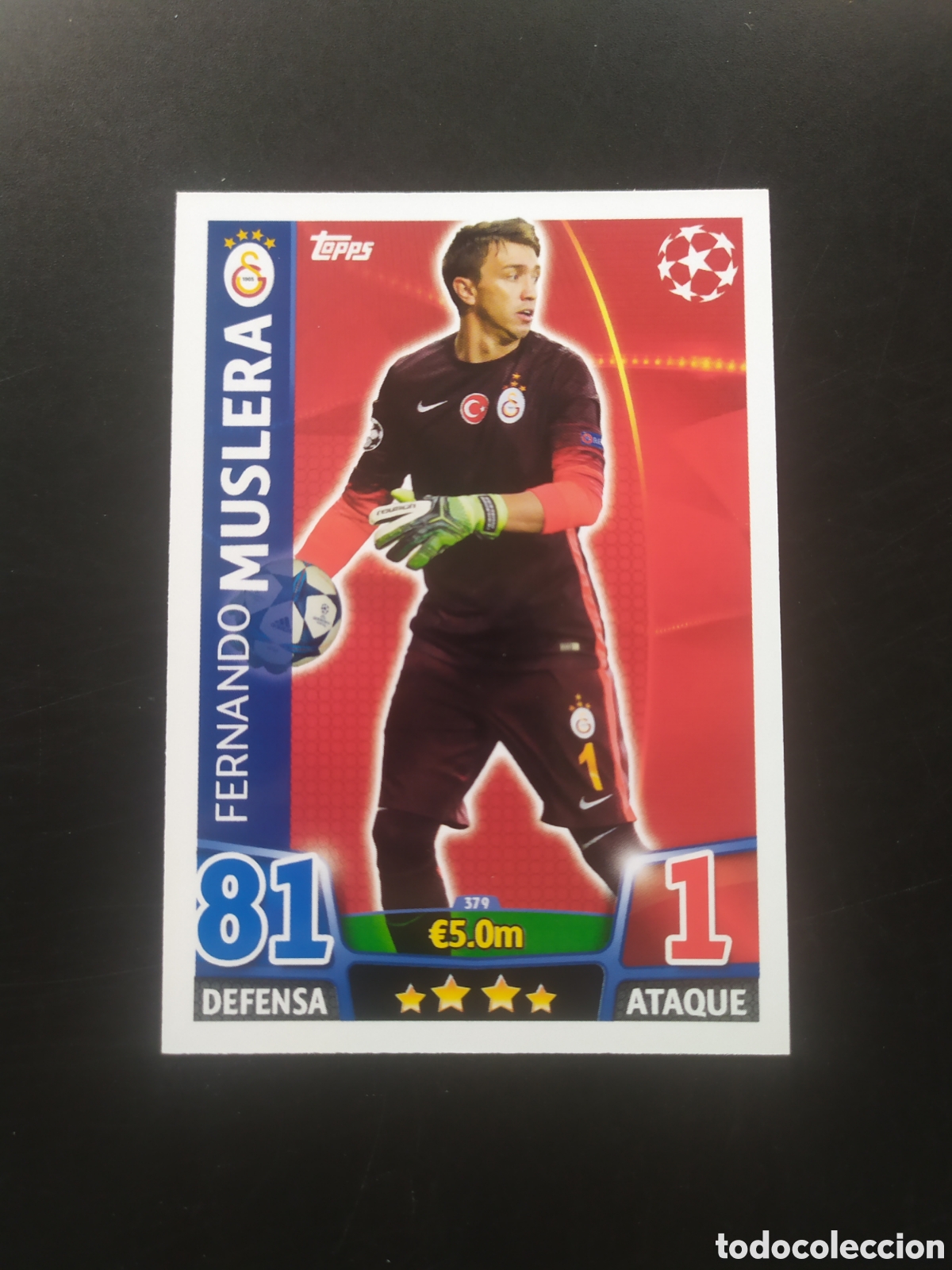 Cromos de f&uacute;tbol: UEFA Champions match attax topps 2015 2016 15 16 Muslera n&deg; 379 Galatasaray