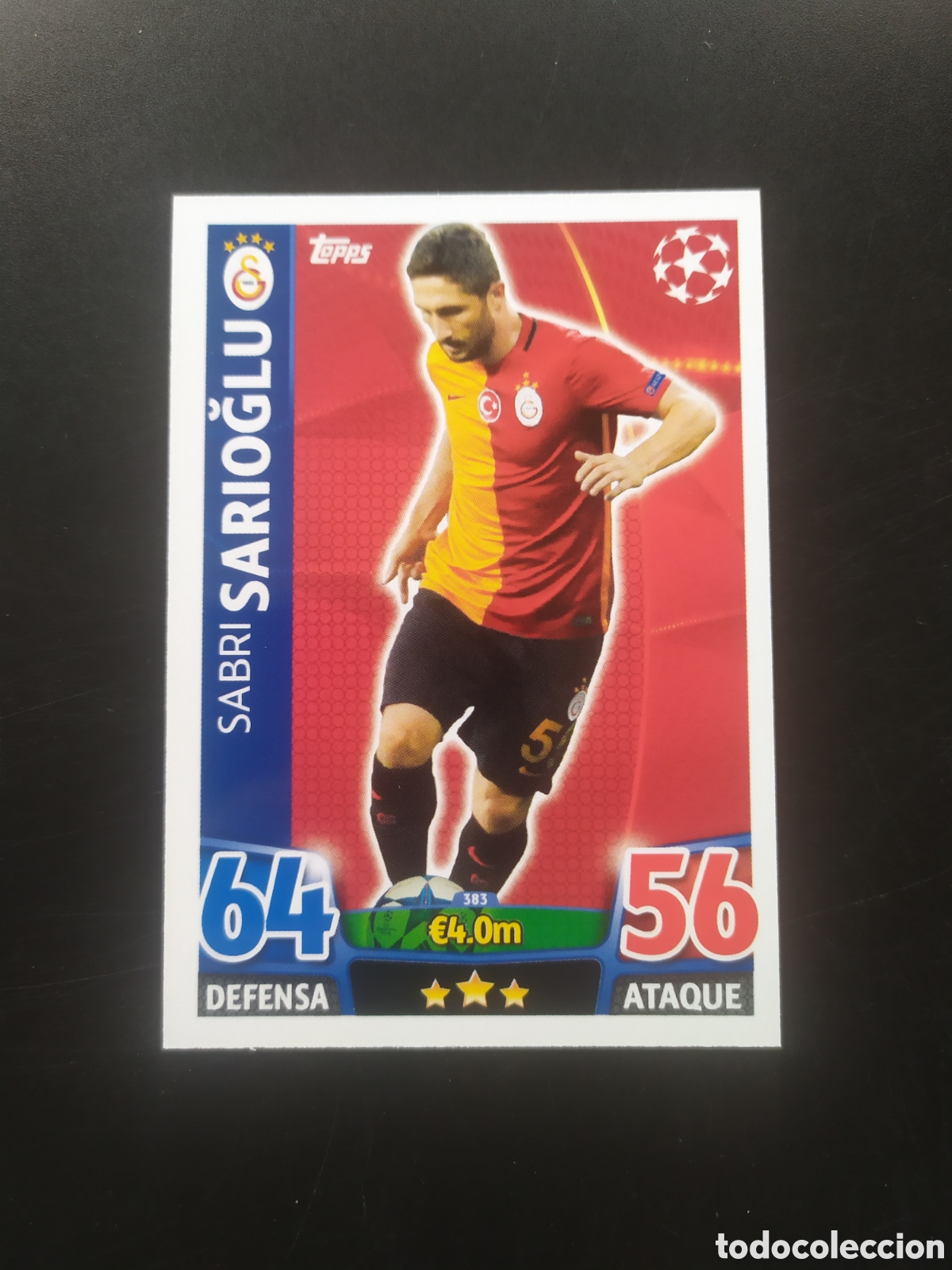 Figurine di Calcio: UEFA Champions match attax topps 2015 2016 15 16 Sarioglu n&deg; 383 Galatasaray