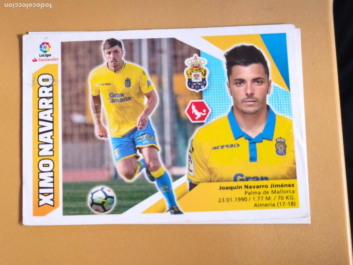 Cromos de f&uacute;tbol: ximo navarro, liga 2017 18 ultimo fichaje