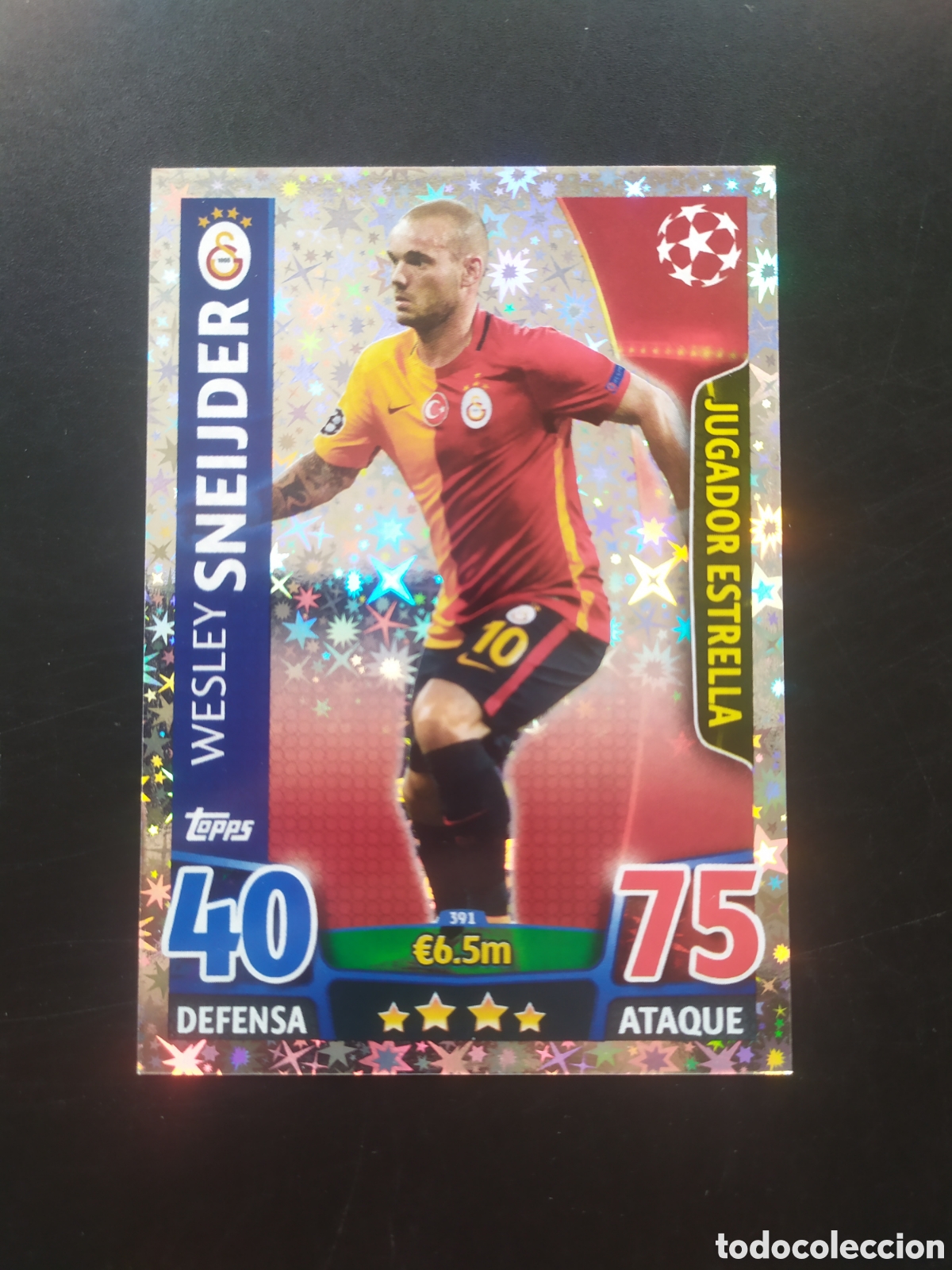 Figurine di Calcio: UEFA Champions match attax topps 2015 2016 15 16 Sneijder jugador estrella n&deg; 391 Galatasaray