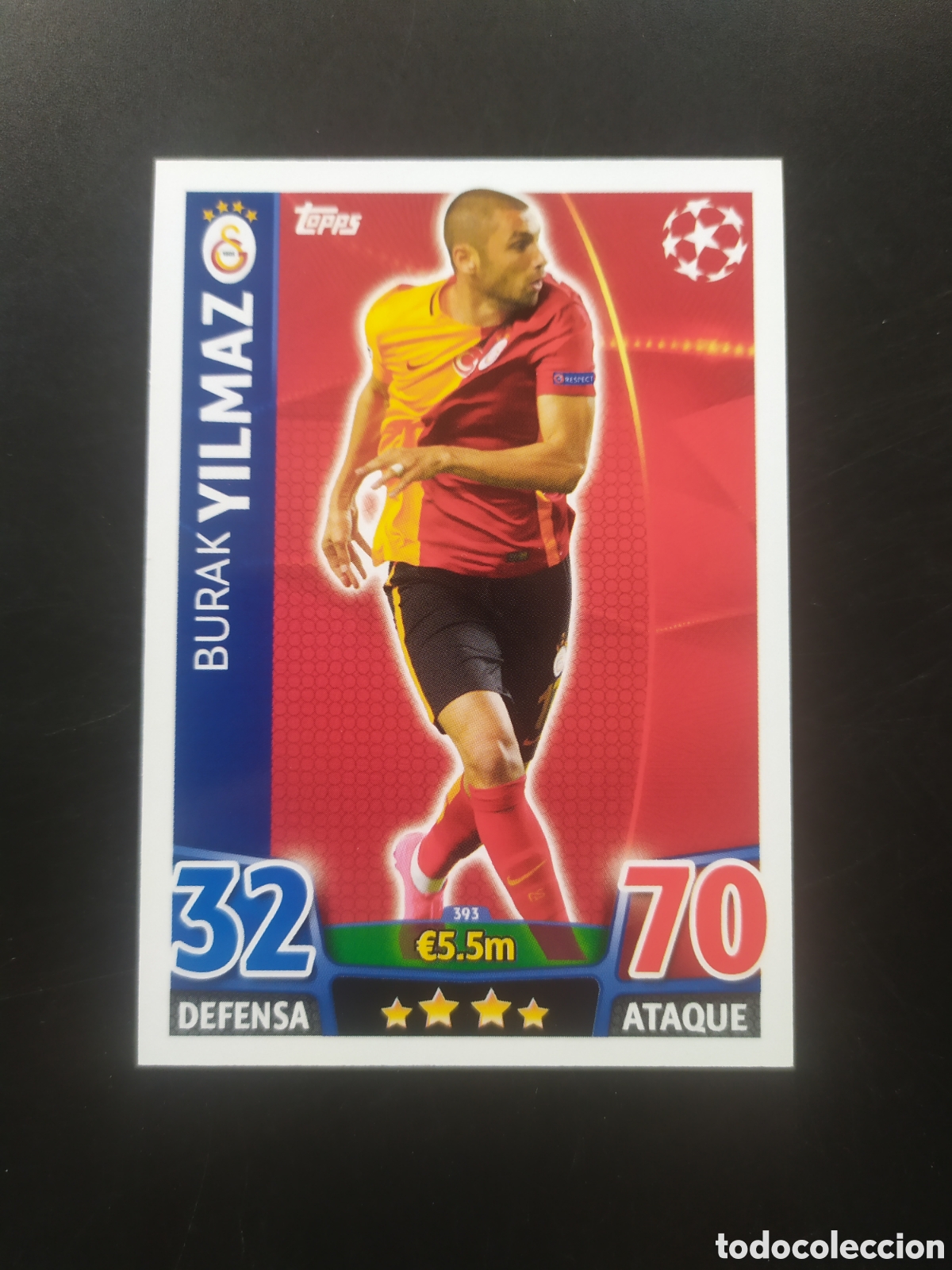 Cromos de f&uacute;tbol: UEFA Champions match attax topps 2015 2016 15 16 Yilmaz n&deg; 393 Galatasaray