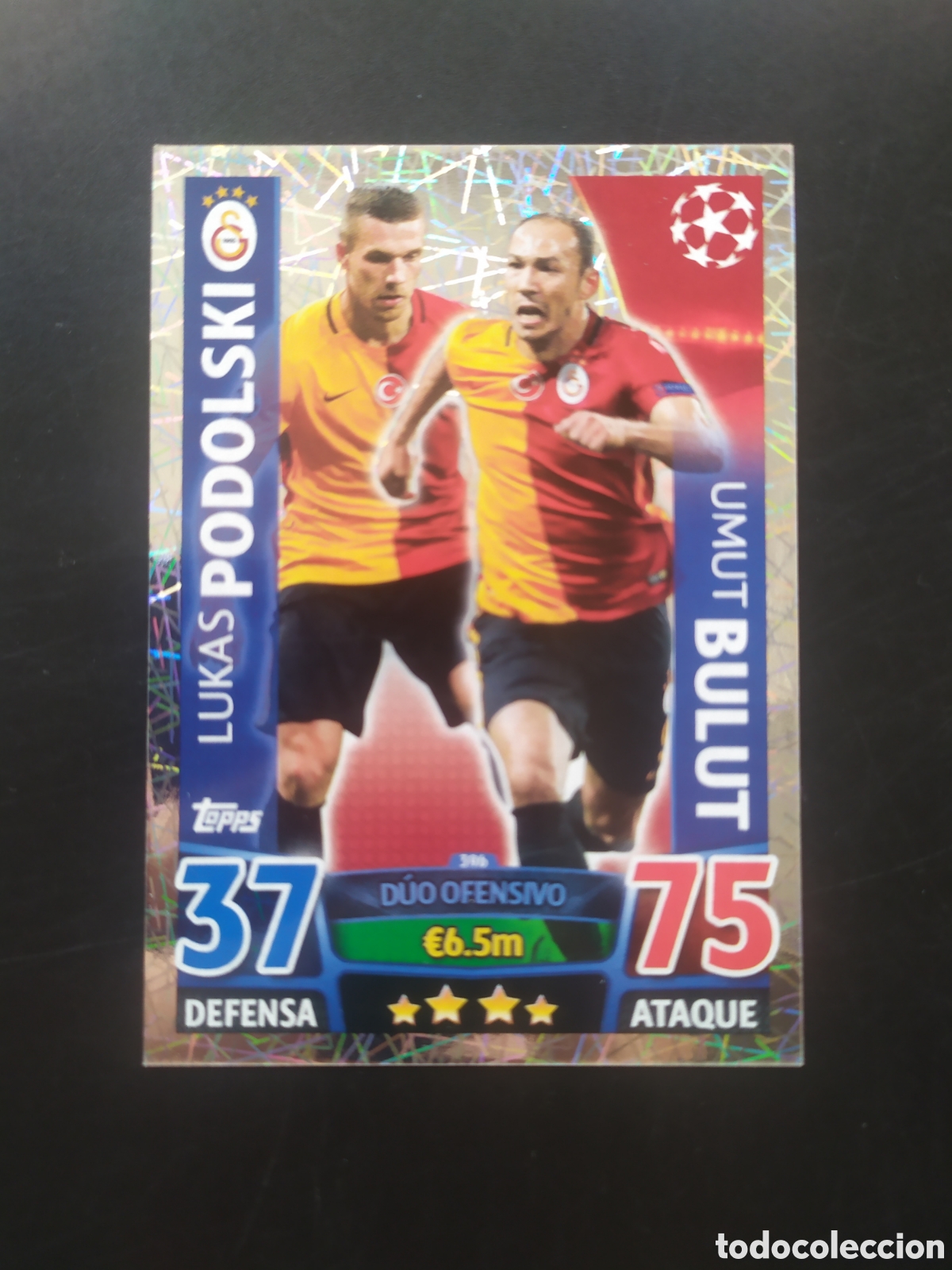 Cromos de f&uacute;tbol: UEFA Champions match attax topps 2015 2016 15 16 Podolski Bulut n&deg; 396 Galatasaray