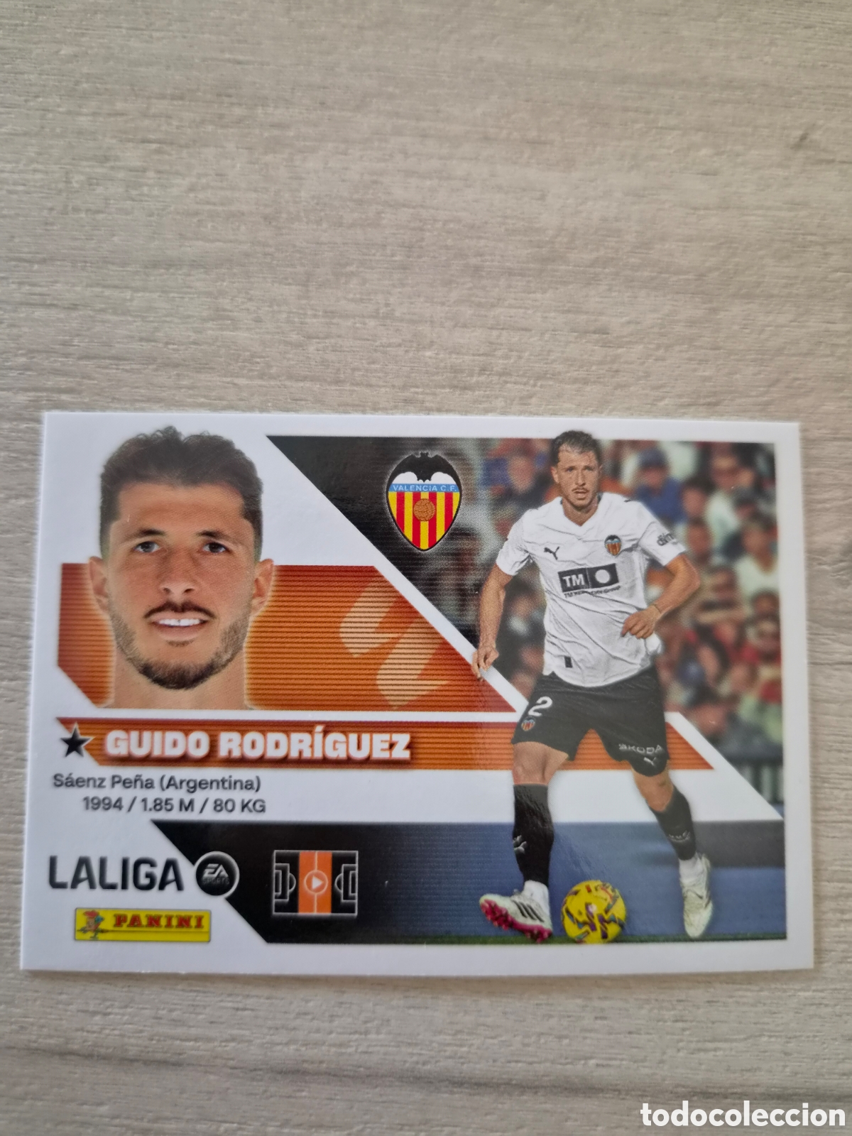Cromos de f&uacute;tbol: N&deg;12 Valencia Guido Rodr&iacute;guez Liga Este 26/27