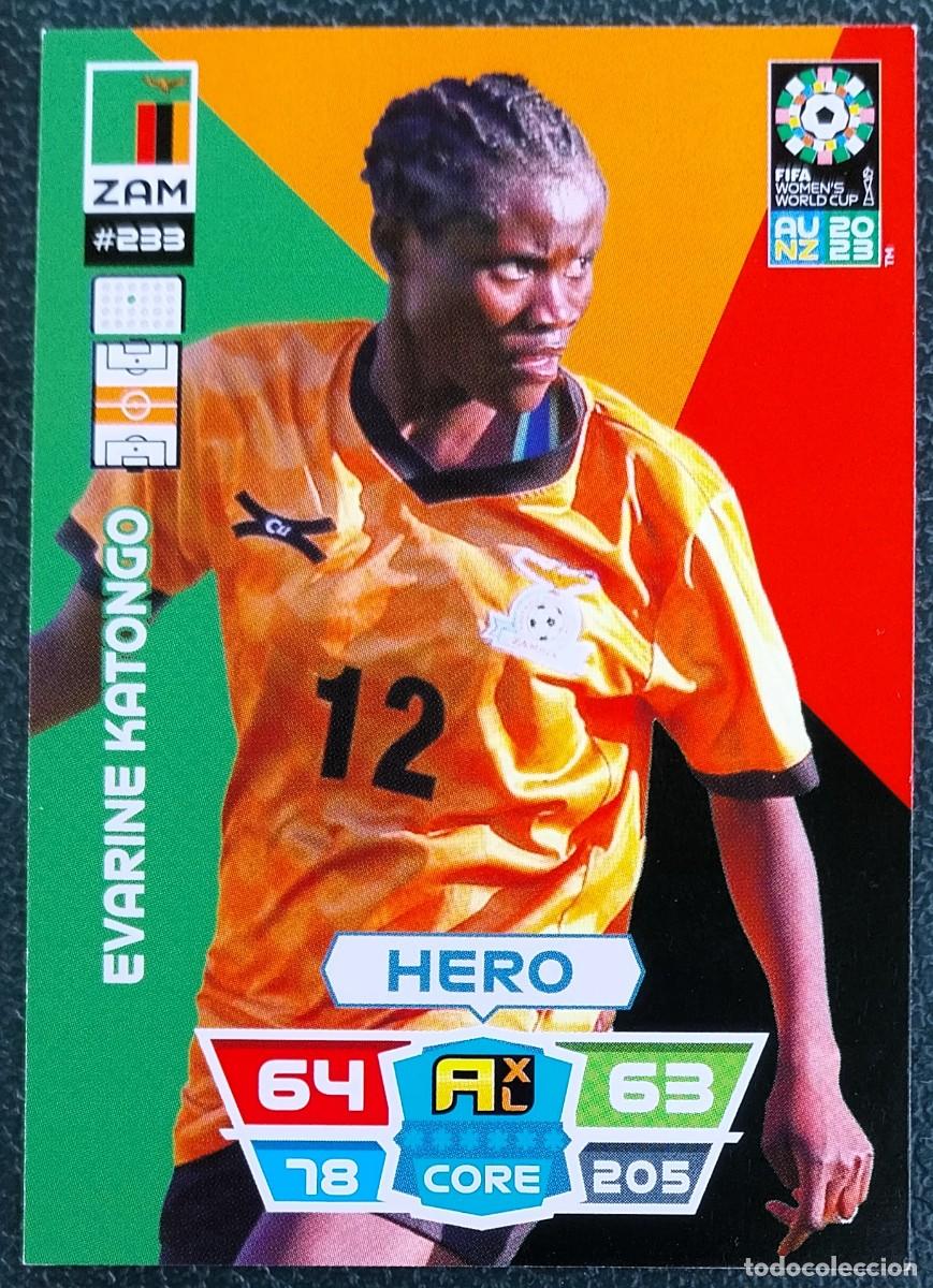 Cromos de f&uacute;tbol: 233 EVARINE KATONGO ZAMBIA FICHAS ALBUM ADRENALYN FEMENINO MUNDIAL WOMEN'S WORLD AU NZ 2023