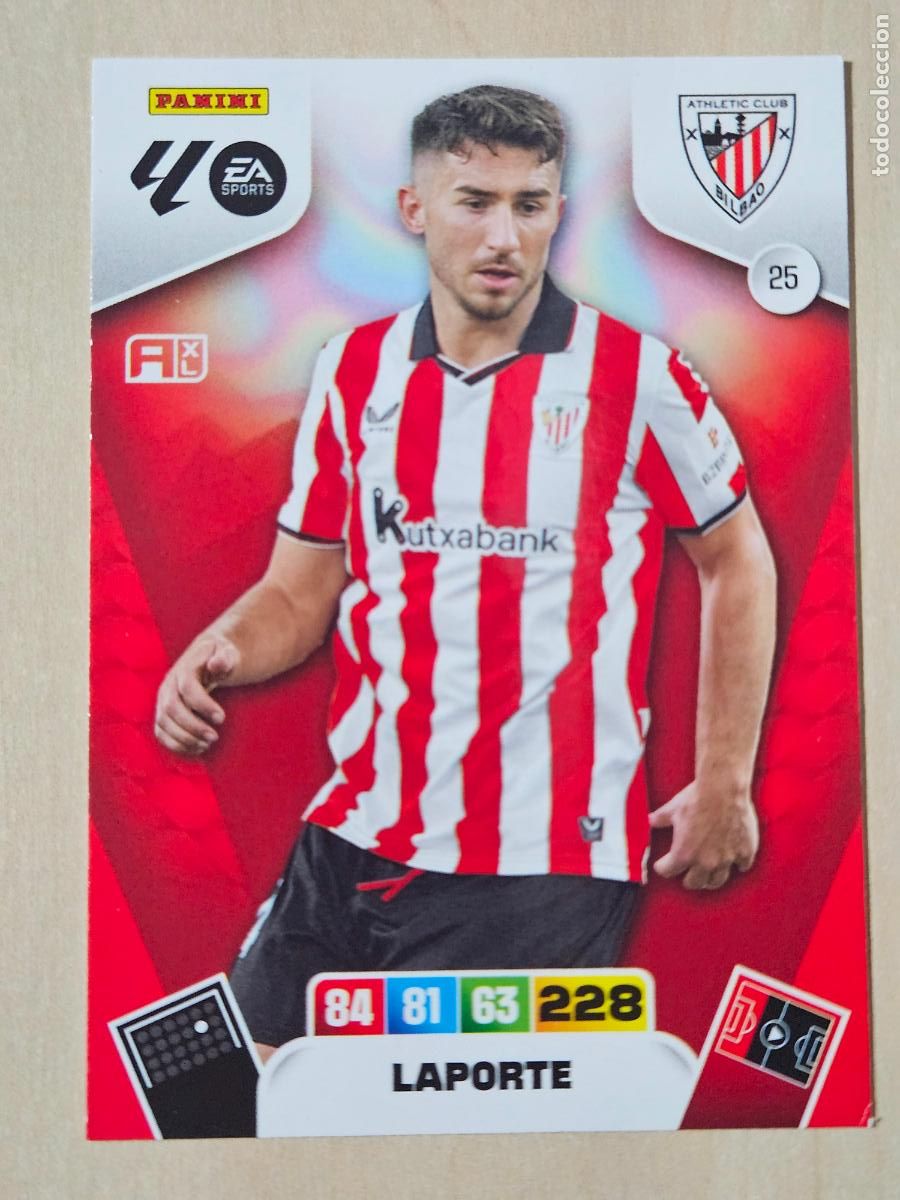Cromos de f&uacute;tbol: FICHA N&ordm; 25 LAPORTE - ADRENALYN 25 26 - PANINI 2025 - 26 - CROMO - ATHLETIC DE BILBAO