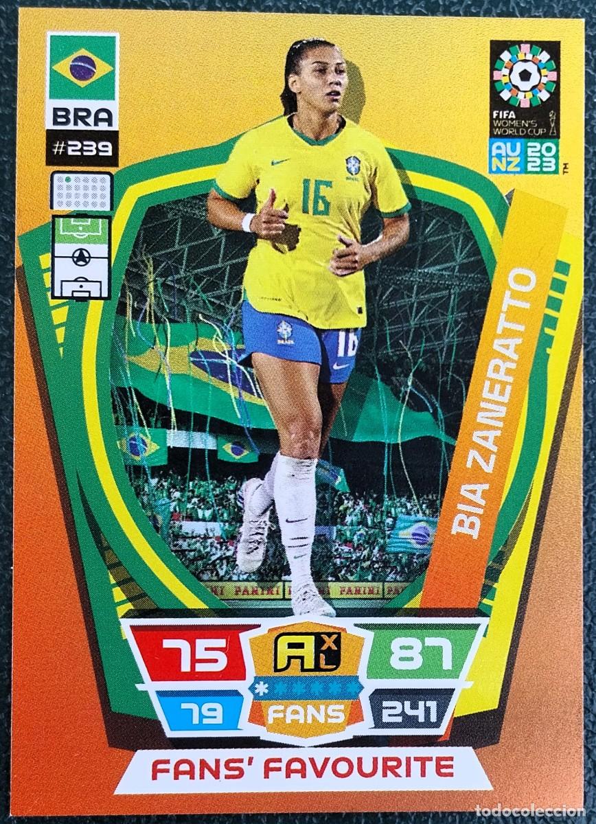 Cromos de f&uacute;tbol: 239 ZANERATTO BRASIL FANS FAVOURITE FICHAS ALBUM ADRENALYN FEMENINO MUNDIAL WOMEN'S WORLD AU NZ 2023