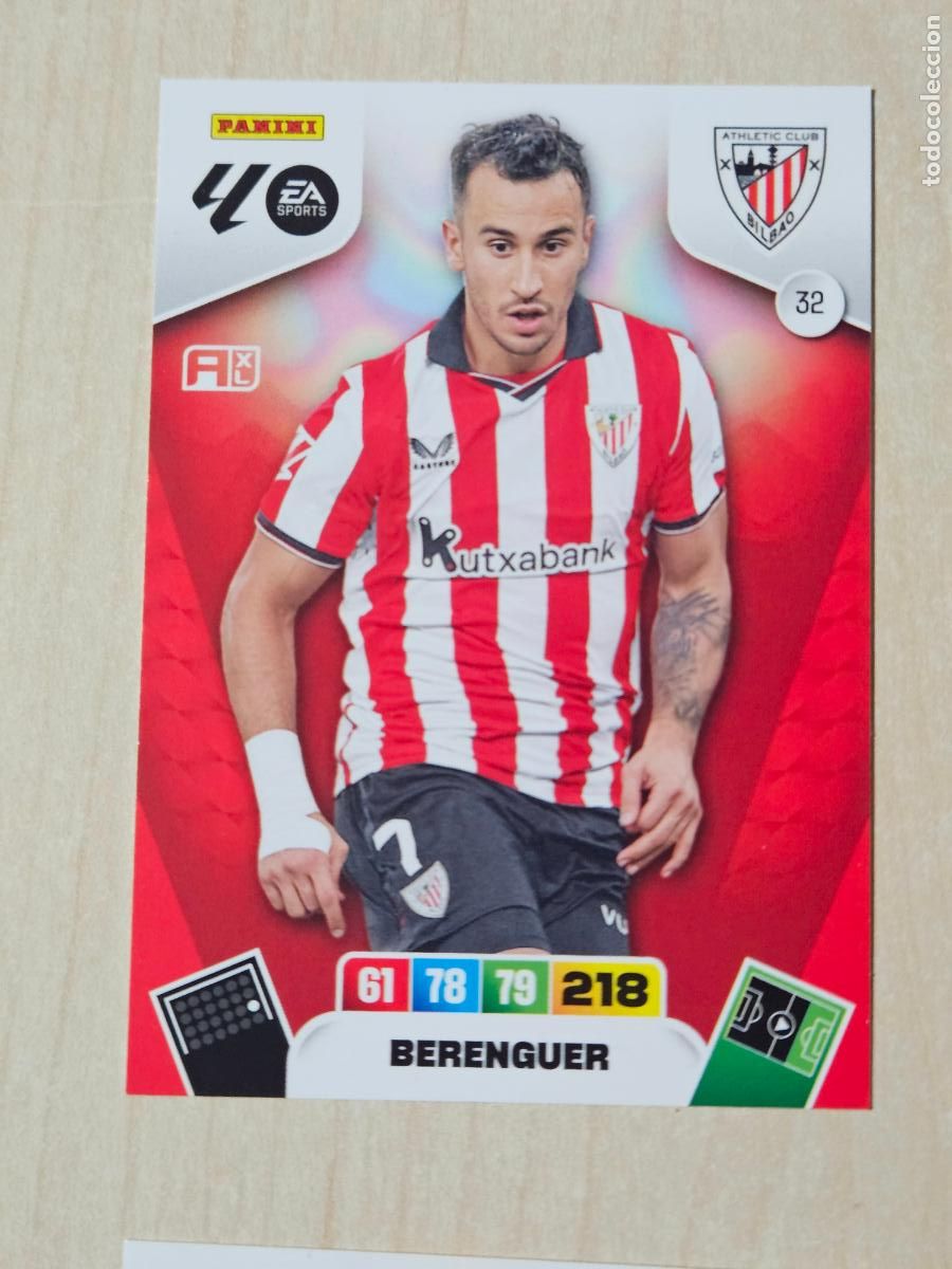 Cromos de f&uacute;tbol: FICHA N&ordm; 32 BERENGUER - ADRENALYN 25 26 - PANINI 2025 - 26 - CROMO - ATHLETIC DE BILBAO