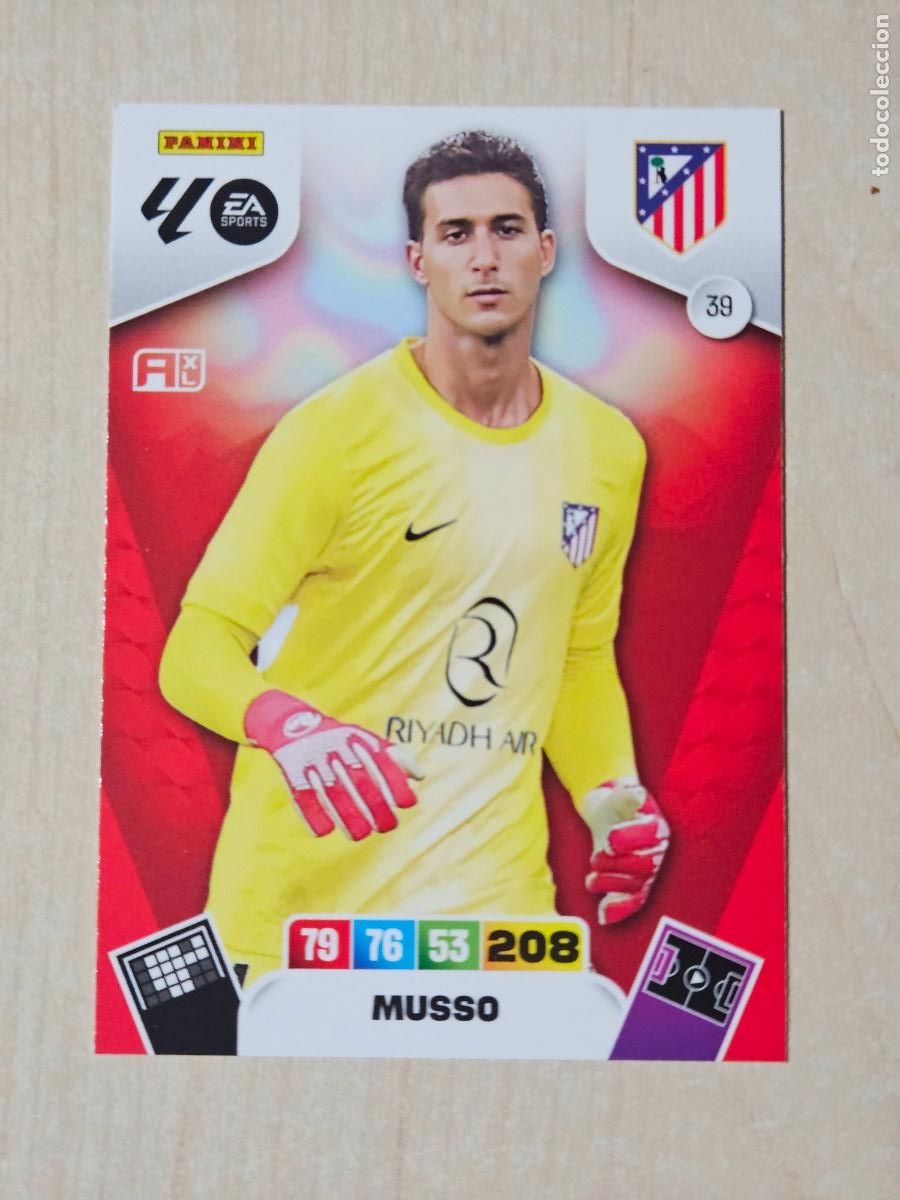 Figurine di Calcio: FICHA N&ordm; 39 MUSSO - ADRENALYN 25 26 - PANINI 2025 - 26 - CROMO - ATLETICO DE MADRD