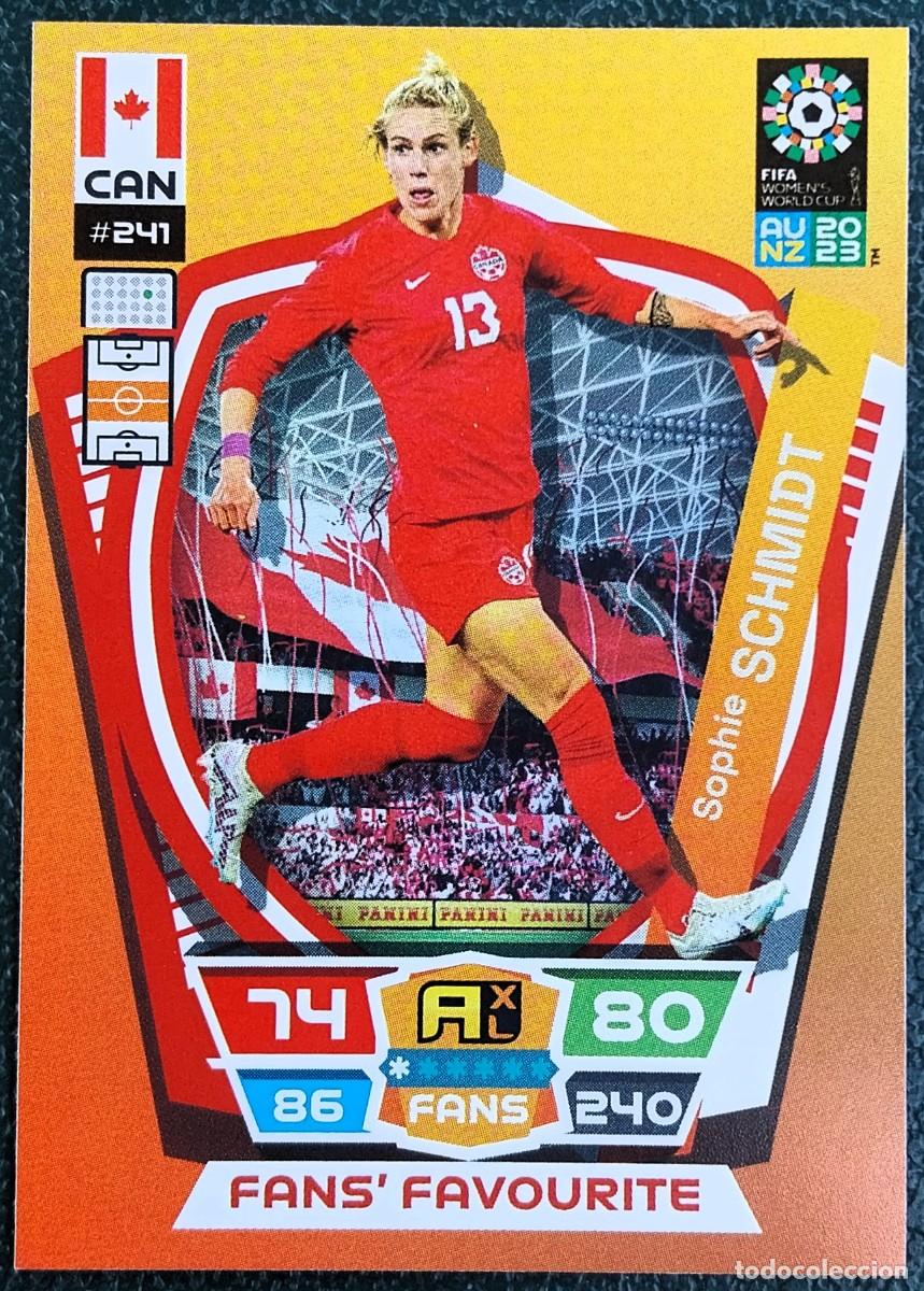 Fu&szlig;ball-Sticker: 241 SCHMIDT CANADA FANS FAVOURITE FICHAS ALBUM ADRENALYN FEMENINO MUNDIAL WOMEN'S WORLD AU NZ 2023