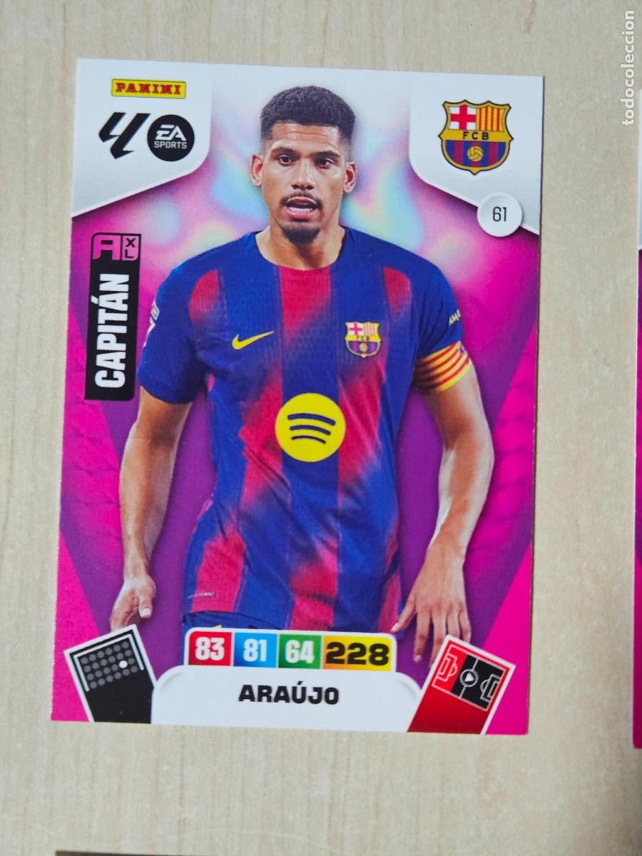 Figurine di Calcio: FICHA N&ordm; 61 ARAUJO - ADRENALYN 25 26 - PANINI 2025 - 26 - CROMO - BARCELONA