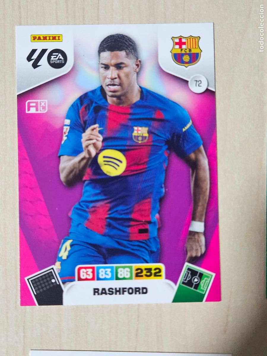 Figurine di Calcio: FICHA N&ordm; 72 RASFORD - ADRENALYN 25 26 - PANINI 2025 - 26 - CROMO - BARCELONA