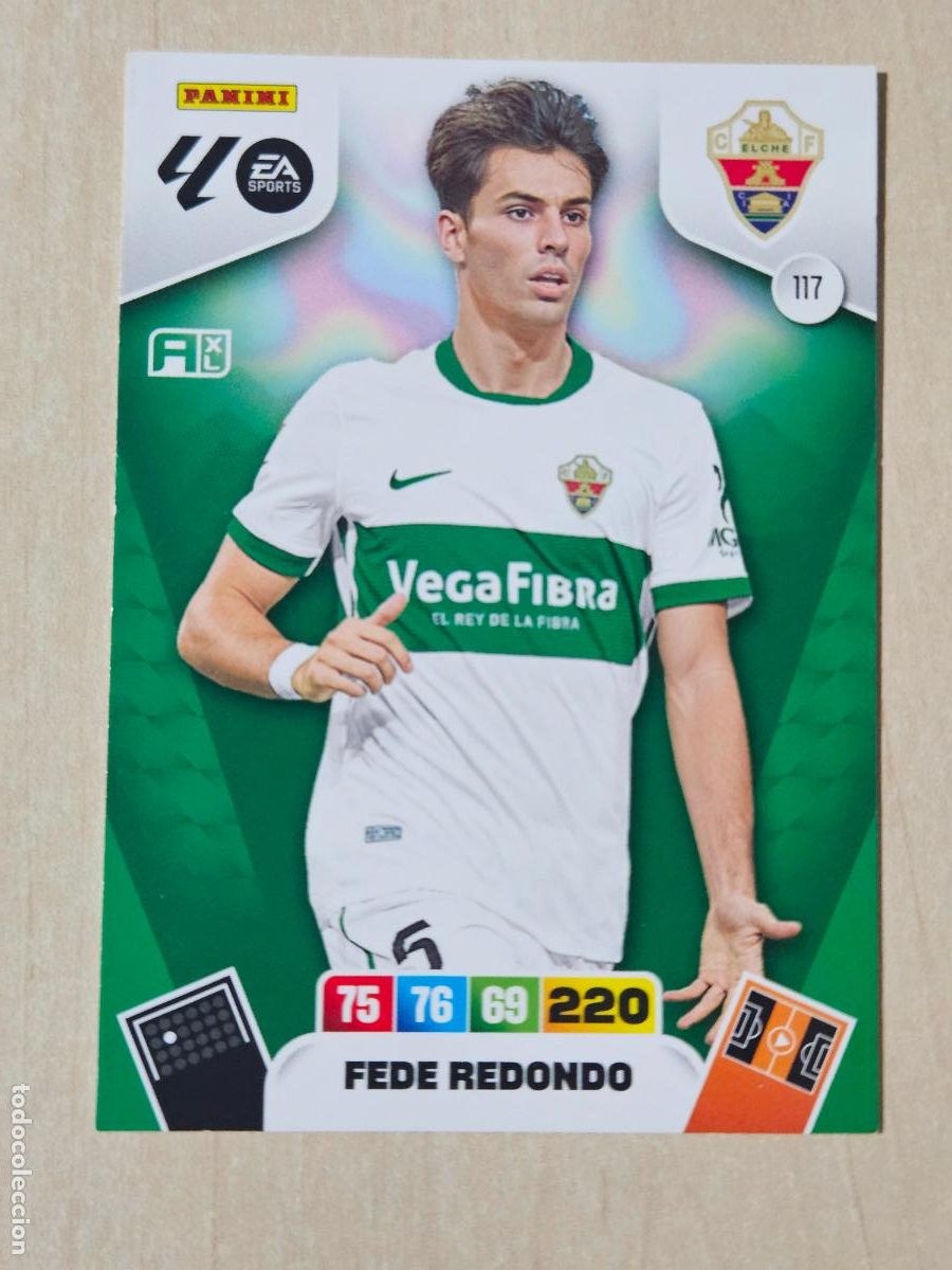 Cromos de Futebol: FICHA N&ordm; 117 FEDE REDONDO - ADRENALYN 25 26 - PANINI 2025 - 26 - CROMO - ELCHE