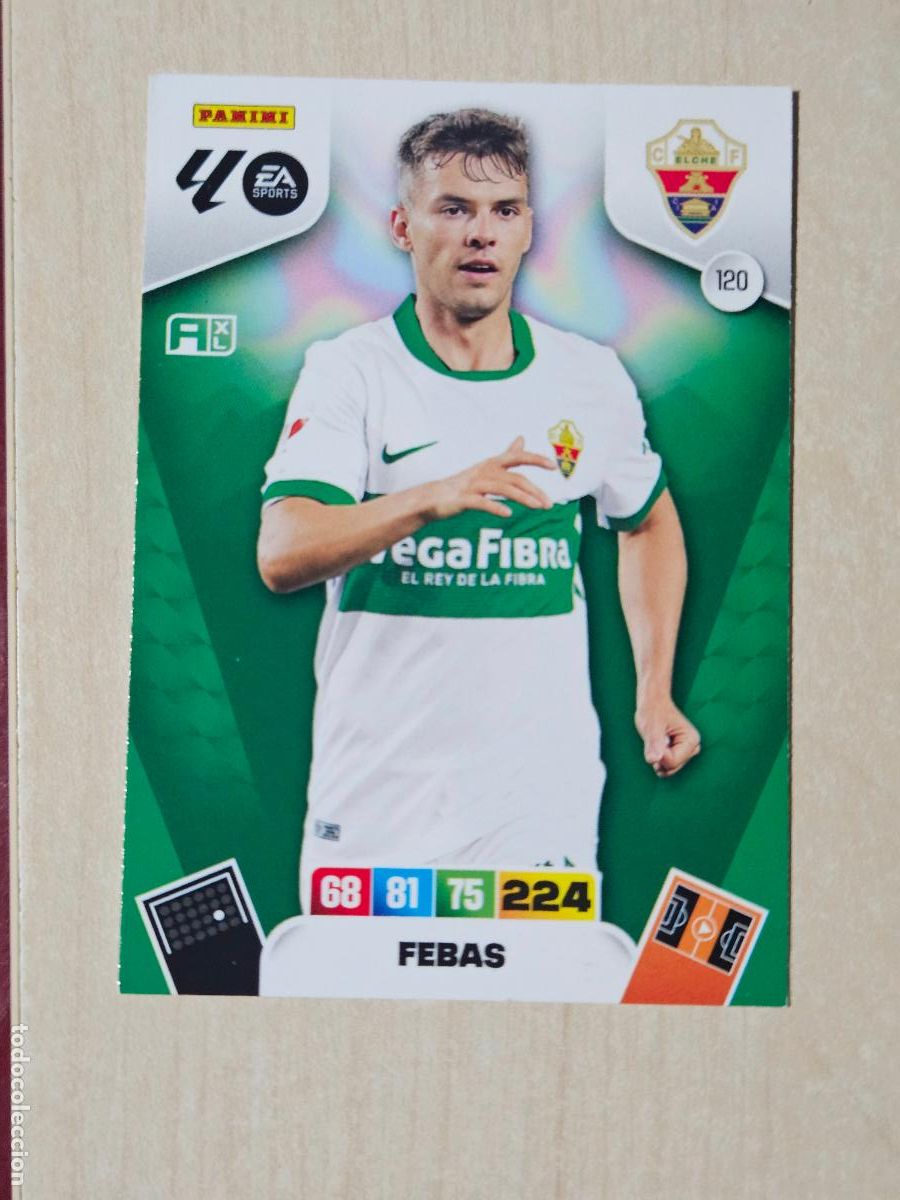 Cromos de Futebol: FICHA N&ordm; 120 FEBAS - ADRENALYN 25 26 - PANINI 2025 - 26 - CROMO - ELCHE