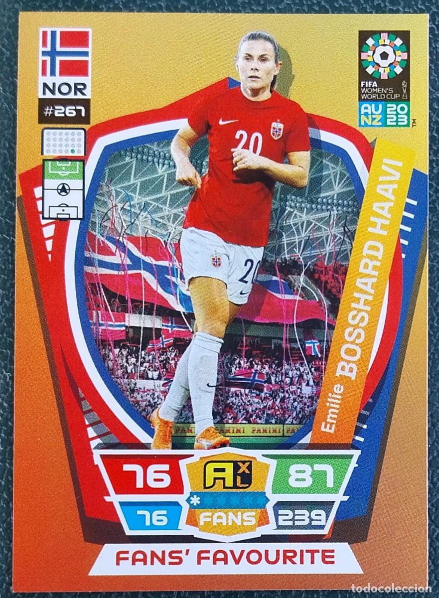 Fu&szlig;ball-Sticker: 267 BOSSHARD HAAVI NORUEGA FANS FAVOURITE FICHAS ADRENALYN FEMENINO MUNDIAL WOMEN'S WORLD AU NZ 2023