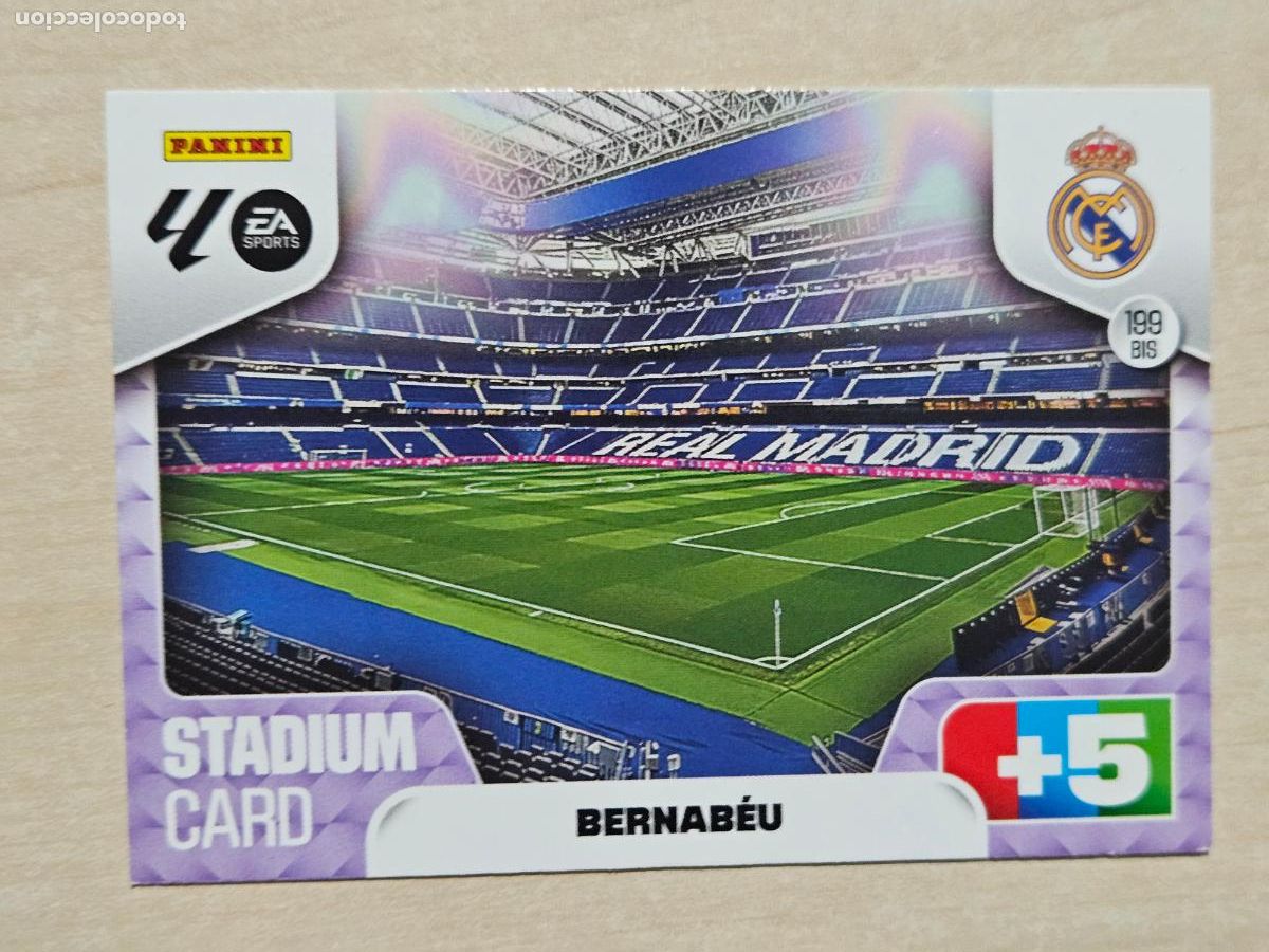 Cromos de f&uacute;tbol: FICHA N&ordm; 199 BIS STADIUM - ADRENALYN 25 26 - PANINI 2025 - 26 - CROMO - REAL MADRID
