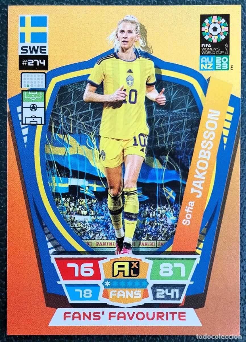 Cromos de f&uacute;tbol: 274 JAKOBSSON SUECIA FANS FAVOURITE FICHAS ALBUM ADRENALYN FEMENINO MUNDIAL WOMEN'S WORLD AU NZ 2023
