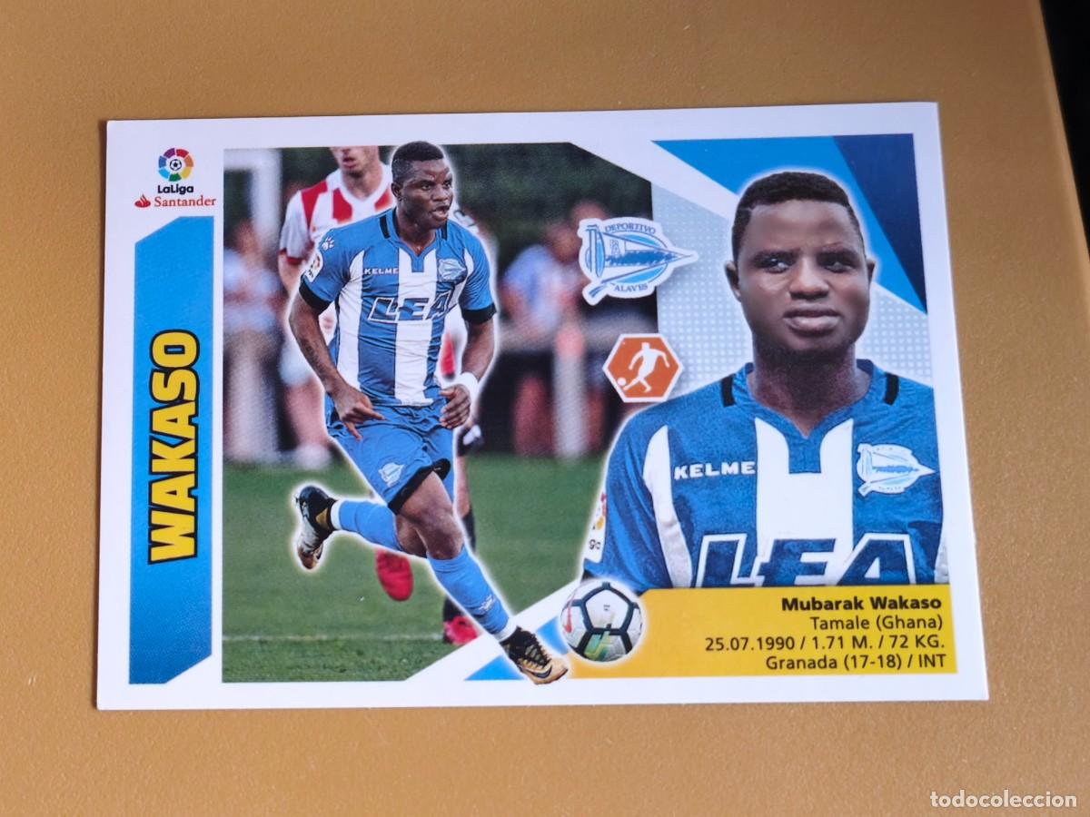 Cromos de f&uacute;tbol: wakaso, liga 2017 18 ultimo fichaje