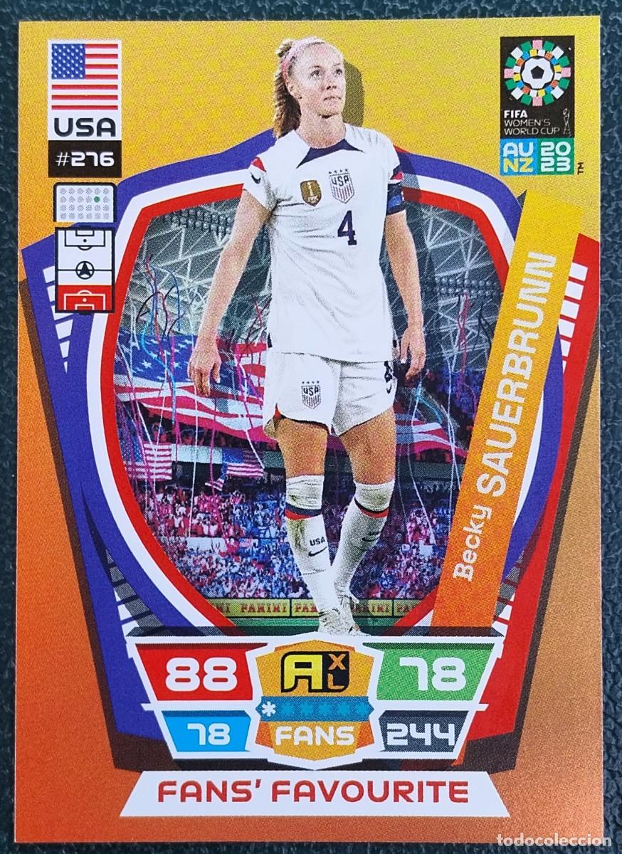 Cromos de f&uacute;tbol: 276 SAUERBRUNN USA FANS FAVOURITE FICHAS ALBUM ADRENALYN FEMENINO MUNDIAL WOMEN'S WORLD AU NZ 2023