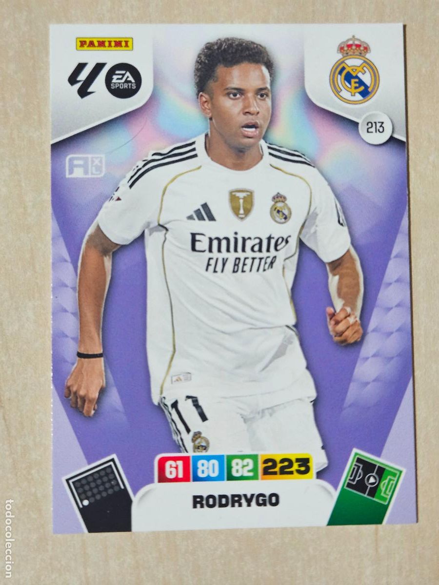 Cromos de Futebol: FICHA N&ordm; 213 RODRYGO - ADRENALYN 25 26 - PANINI 2025 - 26 - CROMO - REAL MADRID