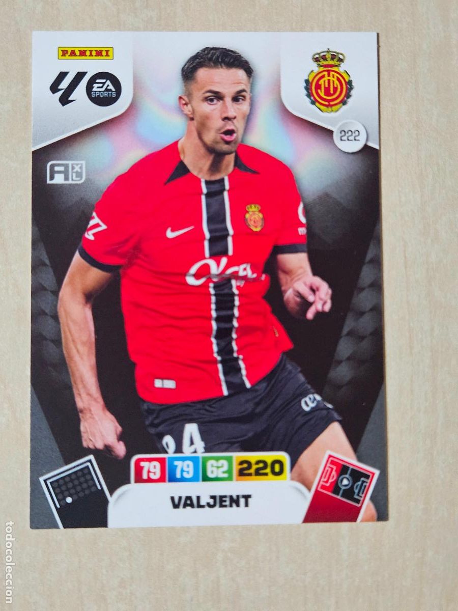 Cromos de f&uacute;tbol: FICHA N&ordm; 222 VALJENT - ADRENALYN 25 26 - PANINI 2025 - 26 - CROMO - MALLORCA
