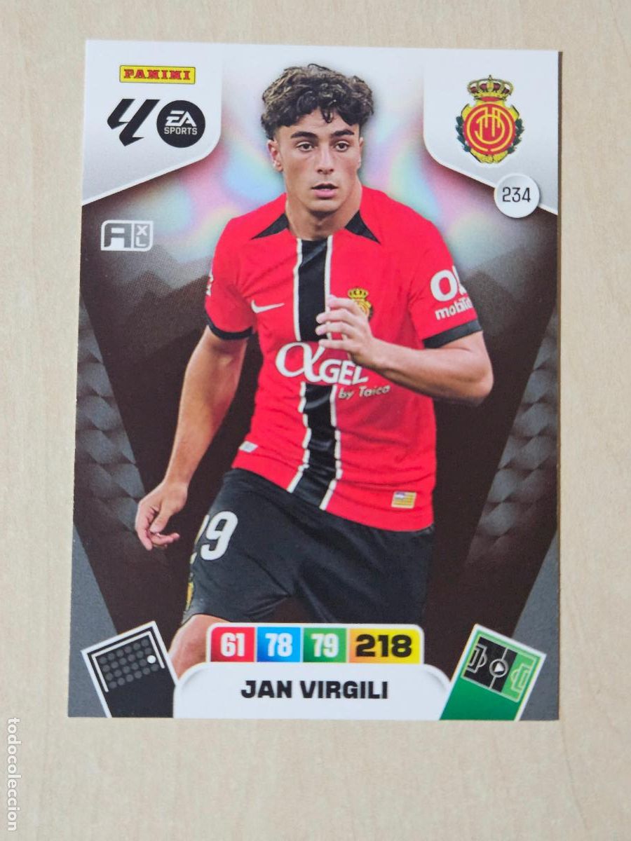 Cromos de Futebol: FICHA N&ordm; 234 JAN VIRGILI - ADRENALYN 25 26 - PANINI 2025 - 26 - CROMO - MALLORCA