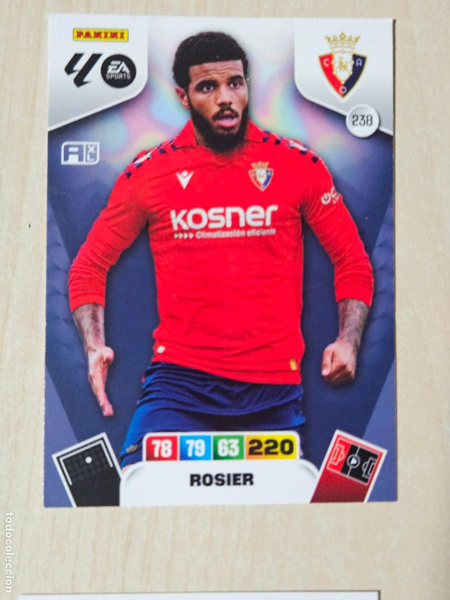 Cromos de Futebol: FICHA N&ordm; 238 ROSIER - ADRENALYN 25 26 - PANINI 2025 - 26 - CROMO - OSASUNA