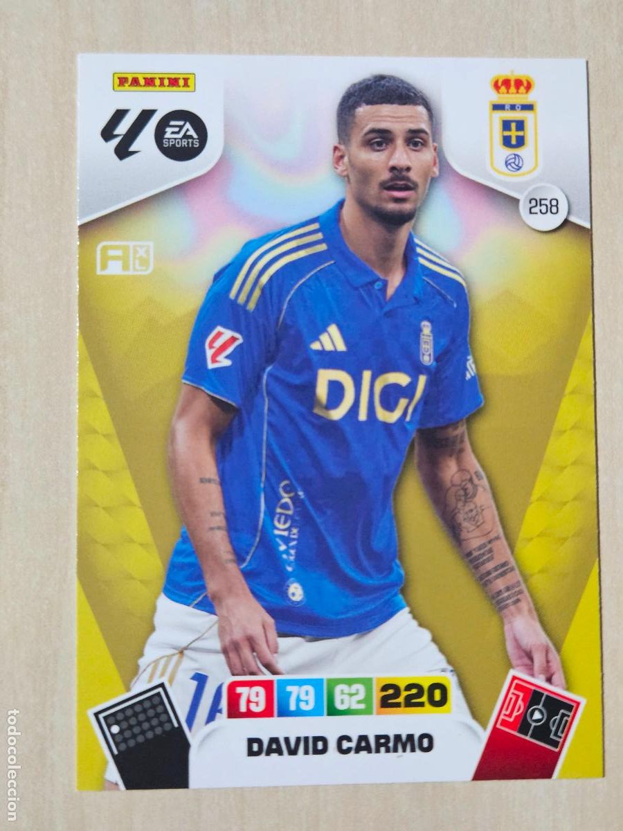 Cartes &agrave; collectionner de Football: FICHA N&ordm; 258 DAVID CARMO - ADRENALYN 25 26 - PANINI 2025 - 26 - CROMO - REAL OVIEDO