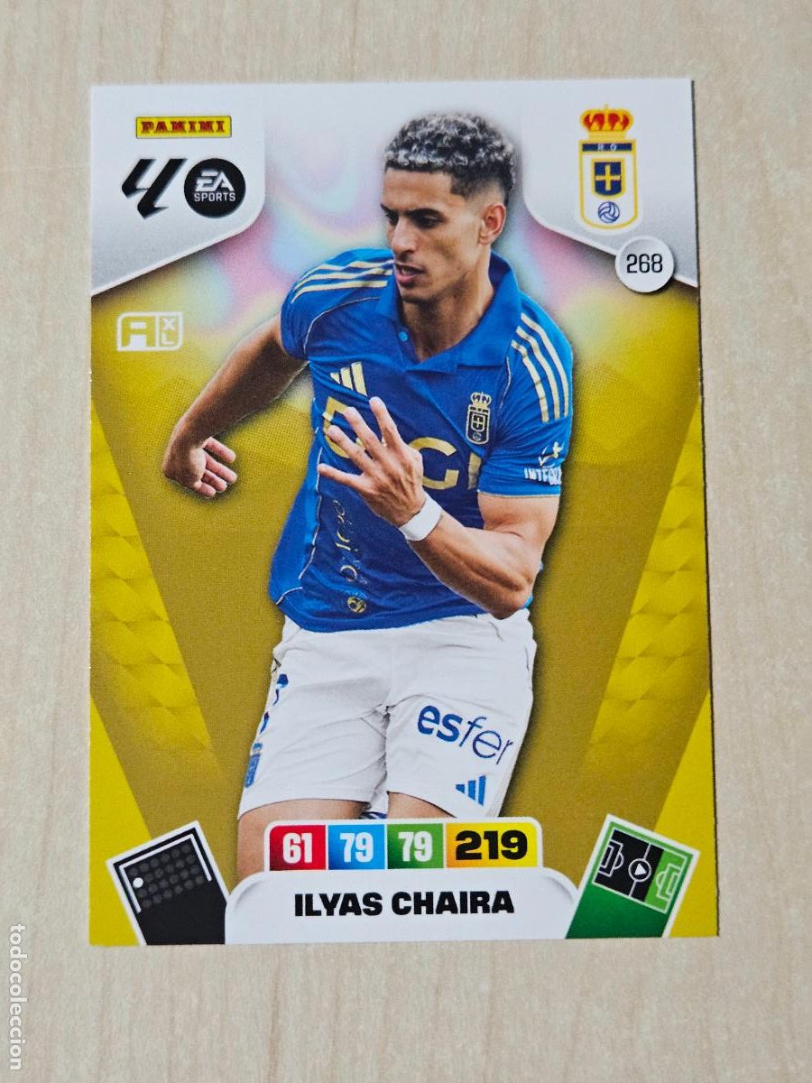 Cartes &agrave; collectionner de Football: FICHA N&ordm; 268 ILYAS CHAIRA - ADRENALYN 25 26 - PANINI 2025 - 26 - CROMO - REAL OVIEDO
