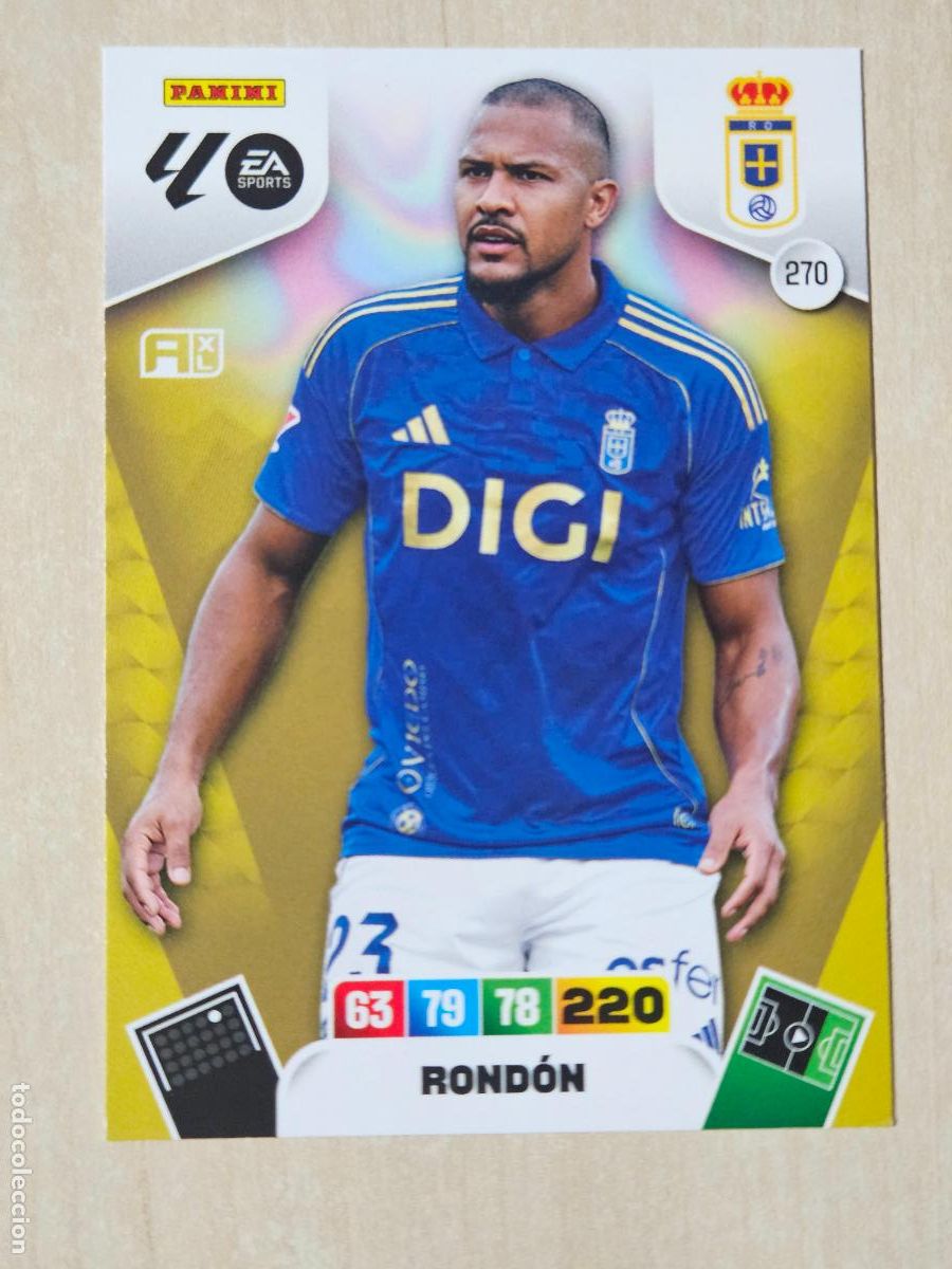 Figurine di Calcio: FICHA N&ordm; 270 RONDON - ADRENALYN 25 26 - PANINI 2025 - 26 - CROMO - REAL OVIEDO
