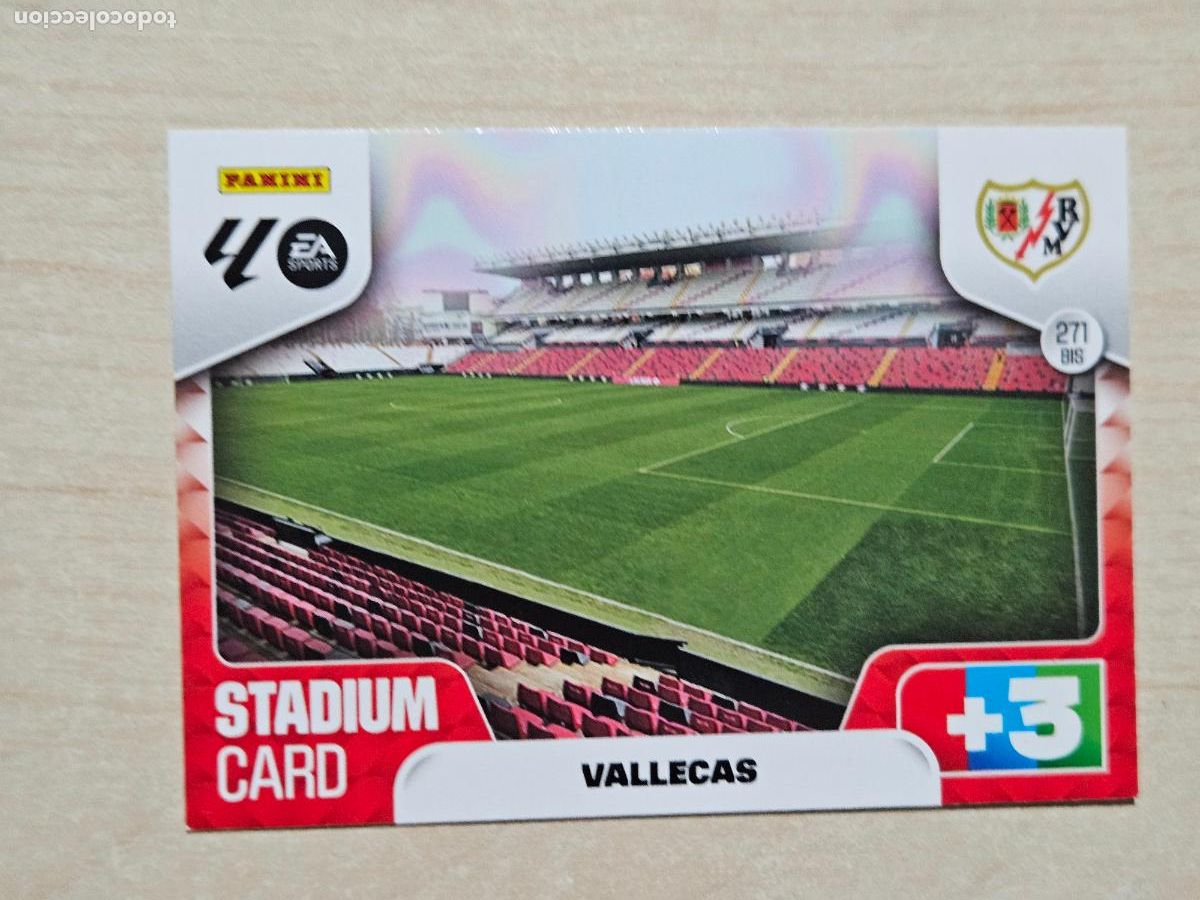 Figurine di Calcio: FICHA N&ordm; 271 BIS STADIUM CARD - ADRENALYN 25 26 - PANINI 2025 - 26 - CROMO - RAYO VALLECANO