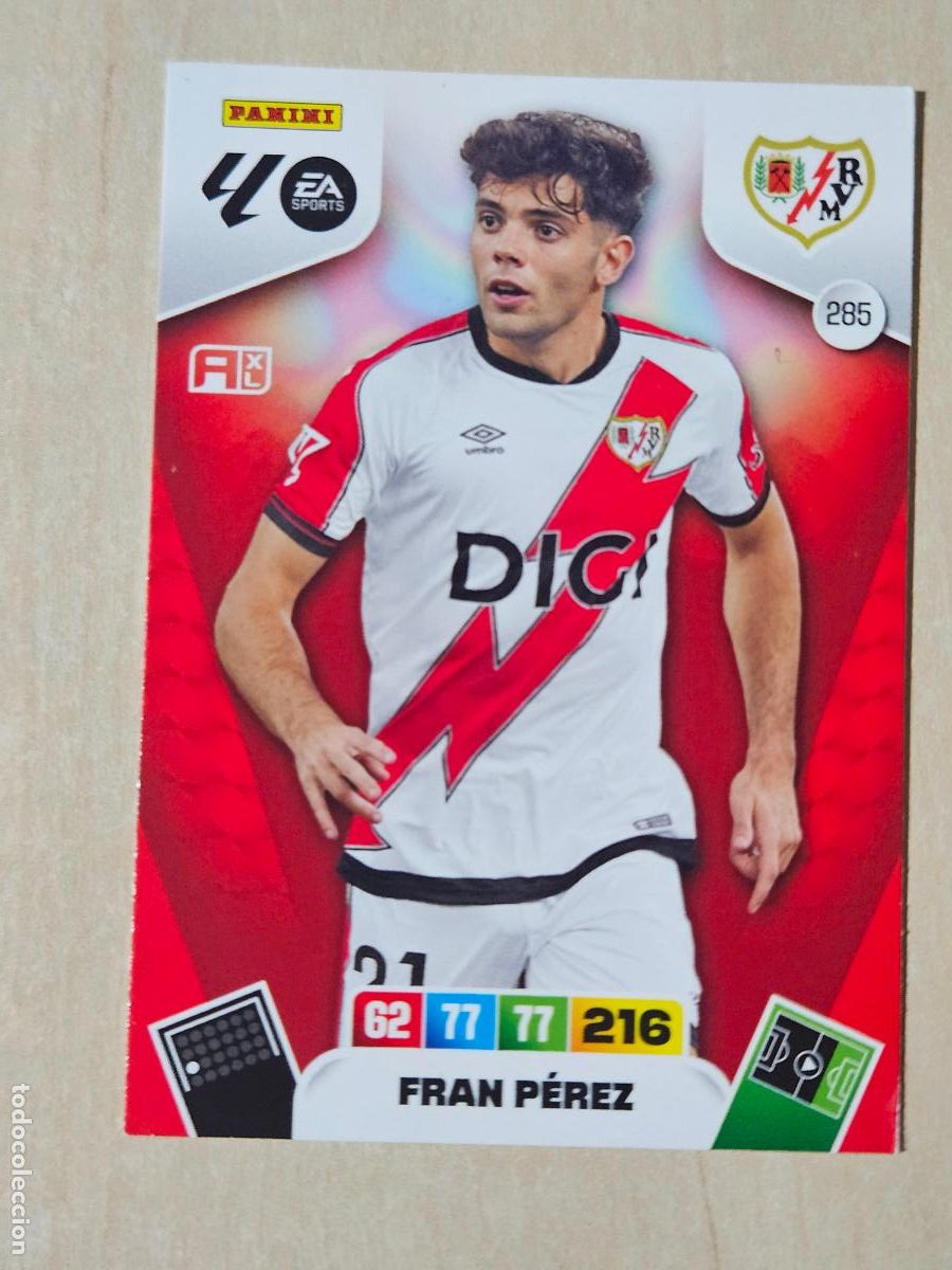 Figurine di Calcio: FICHA N&ordm; 285 FRAN PEREZ - ADRENALYN 25 26 - PANINI 2025 - 26 - CROMO - RAYO VALLECANO