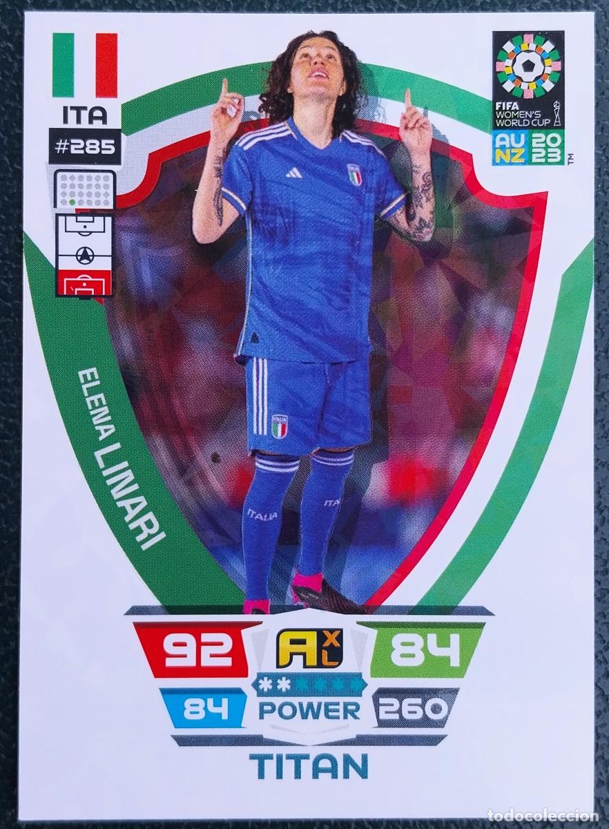 Figurine di Calcio: 285 ELENA LINARI ITALIA TITAN FICHAS ALBUM ADRENALYN FEMENINO MUNDIAL WOMEN'S WORLD AU NZ 2023