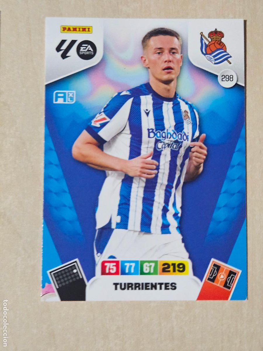 Figurine di Calcio: FICHA N&ordm; 298 TURRIENTES - ADRENALYN 25 26 - PANINI 2025 - 26 - CROMO - REAL SOCIEDAD