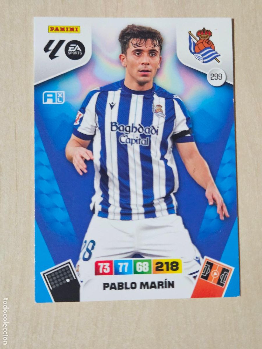 Figurine di Calcio: FICHA N&ordm; 299 PABLO MARIN - ADRENALYN 25 26 - PANINI 2025 - 26 - CROMO - REAL SOCIEDAD