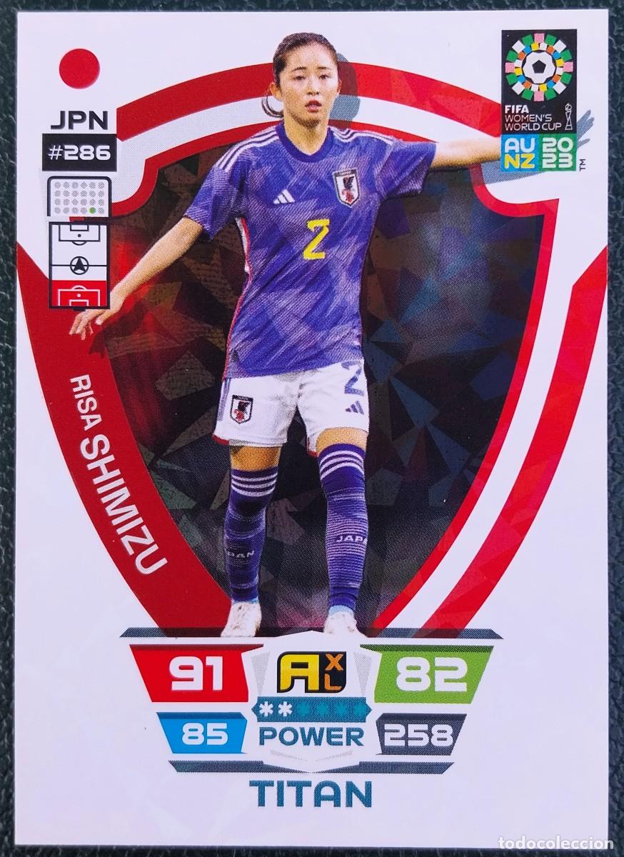 Cartes &agrave; collectionner de Football: 286 RISA SHIMIZU JAPON TITAN FICHAS ALBUM ADRENALYN FEMENINO MUNDIAL WOMEN'S WORLD AU NZ 2023