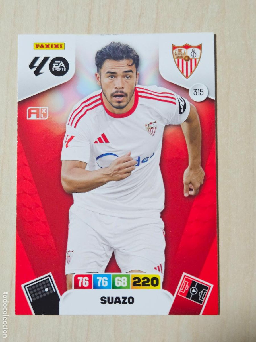Cartes &agrave; collectionner de Football: FICHA N&ordm; 315 SUAZO - ADRENALYN 25 26 - PANINI 2025 - 26 - CROMO - SEVILLA
