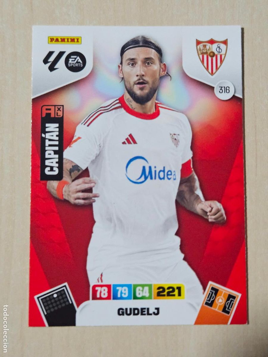 Cartes &agrave; collectionner de Football: FICHA N&ordm; 316 GUDELJ - ADRENALYN 25 26 - PANINI 2025 - 26 - CROMO - SEVILLA