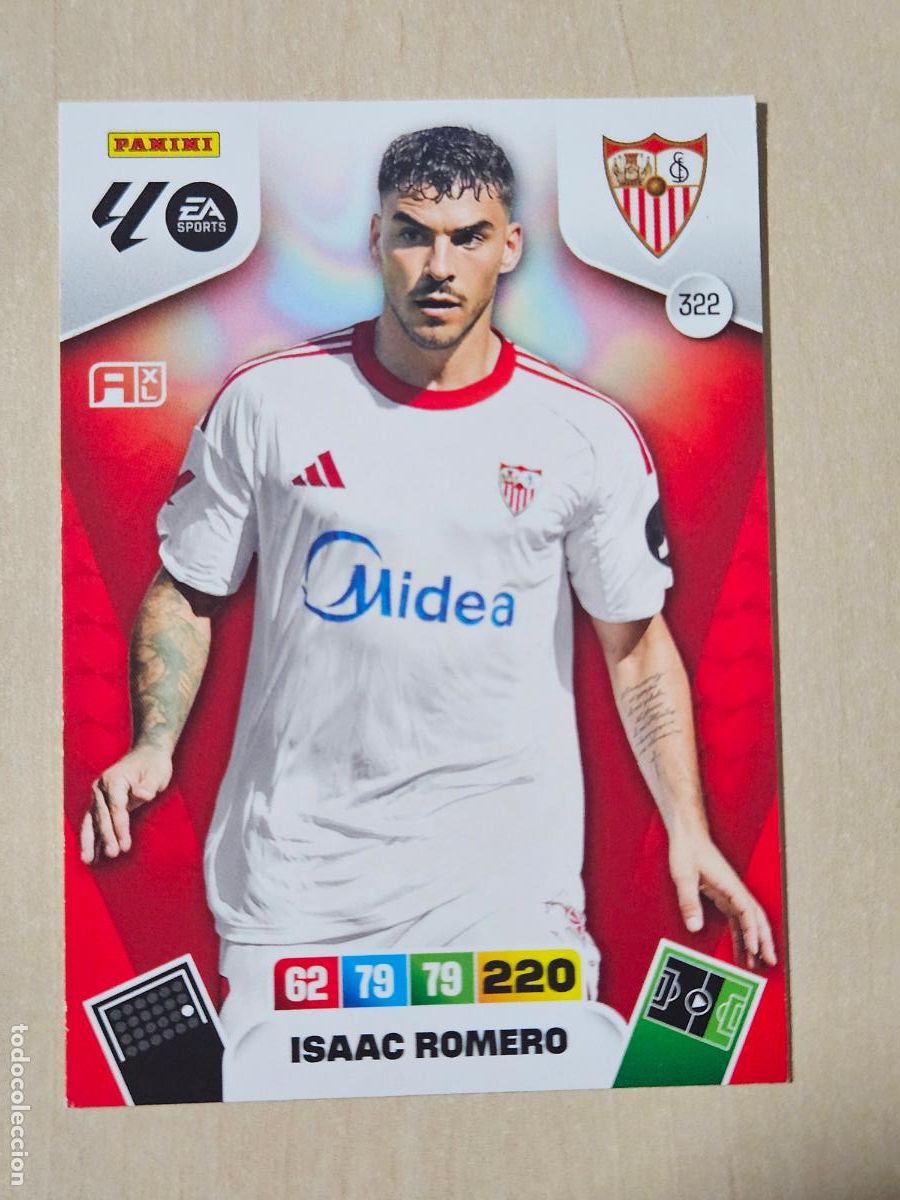 Cartes &agrave; collectionner de Football: FICHA N&ordm; 322 ISAAC ROMERO - ADRENALYN 25 26 - PANINI 2025 - 26 - CROMO - SEVILLA