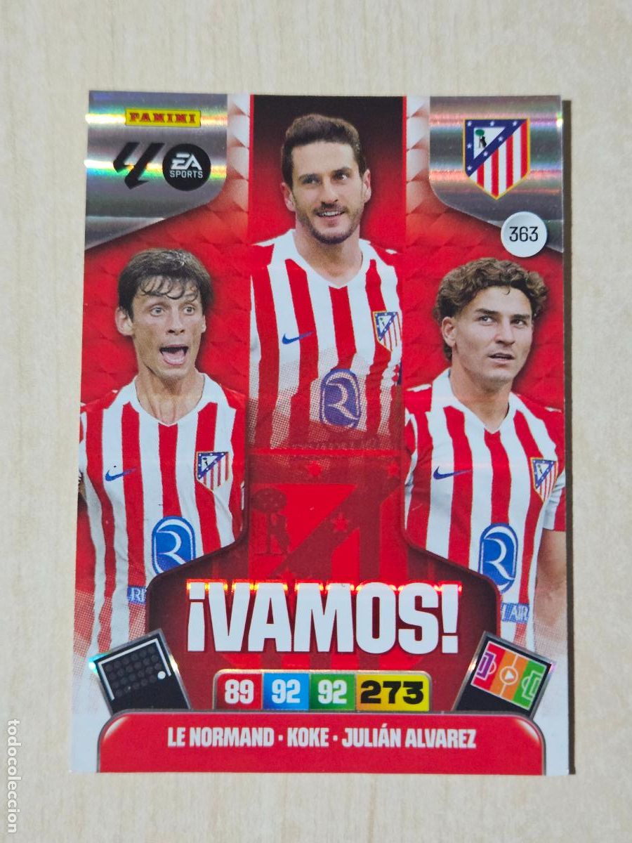 Figurine di Calcio: FICHA N&ordm; 363 ATLETICO DE MADRID - ADRENALYN 25 26 - PANINI 2025 - 26 - CROMO - VAMOS