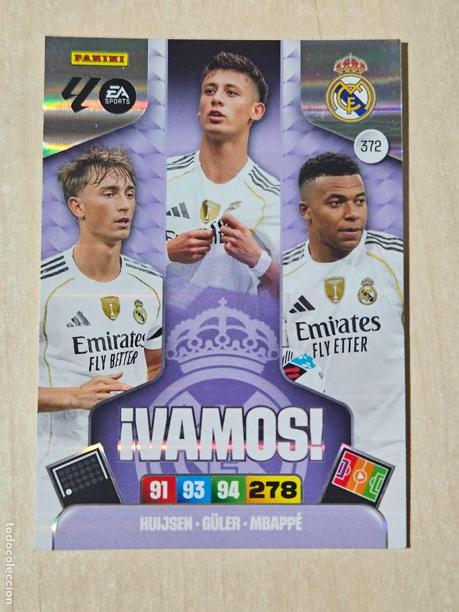 Cartes &agrave; collectionner de Football: FICHA N&ordm; 372 REAL MADRID - ADRENALYN 25 26 - PANINI 2025 - 26 - CROMO - VAMOS